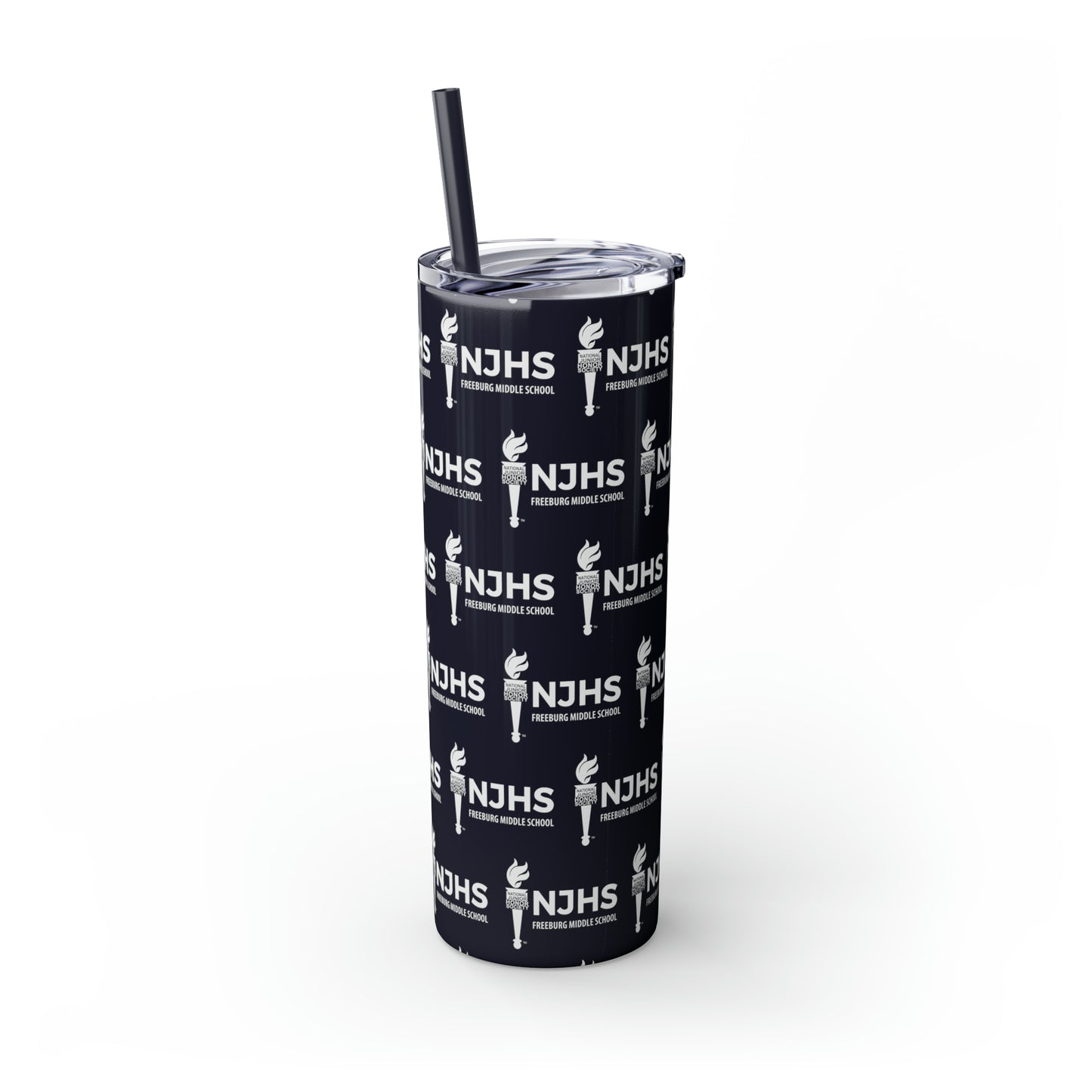 NJHS Logo Skinny Tumbler with Straw, 20oz