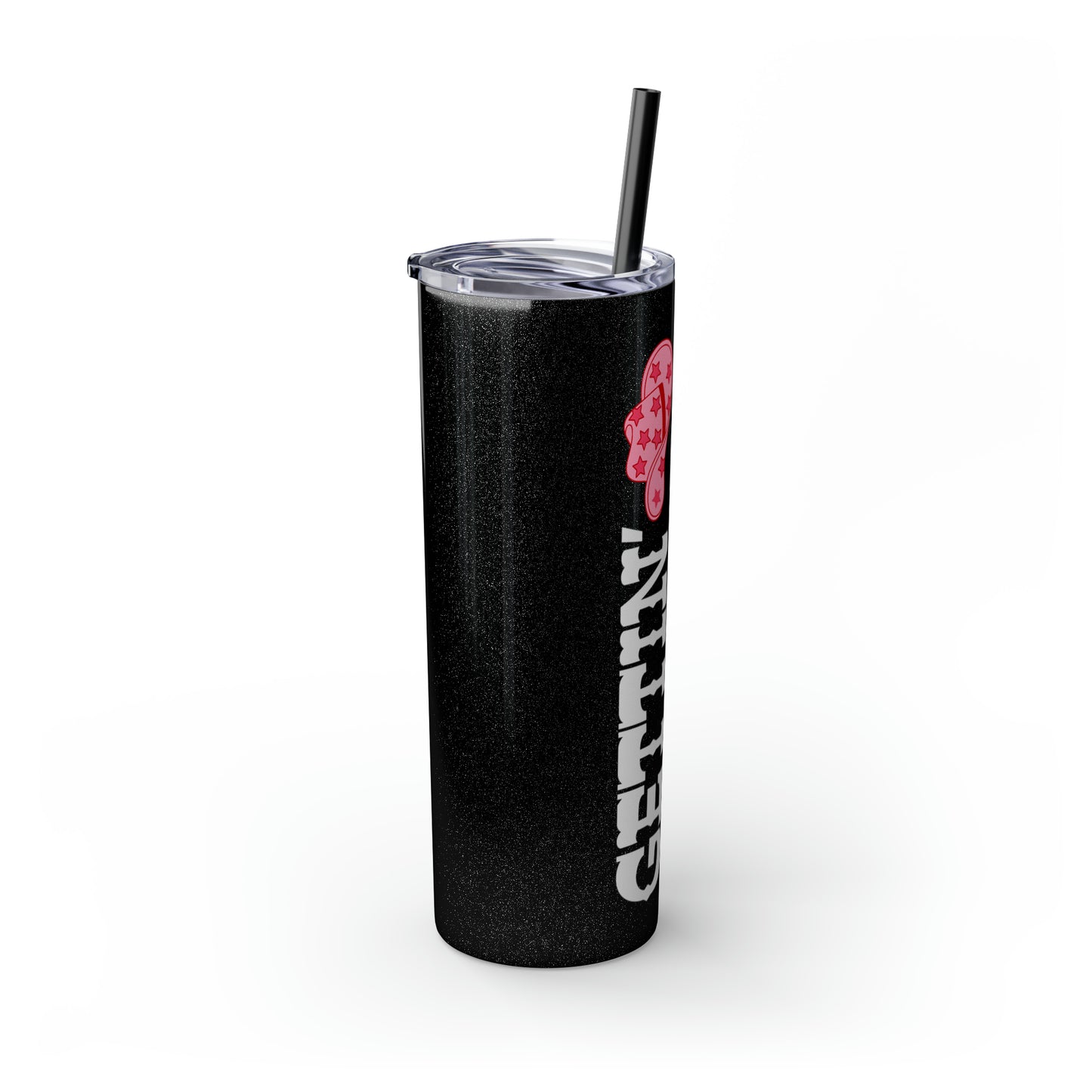 Gettin Hitched Skinny Tumbler with Straw, 20oz