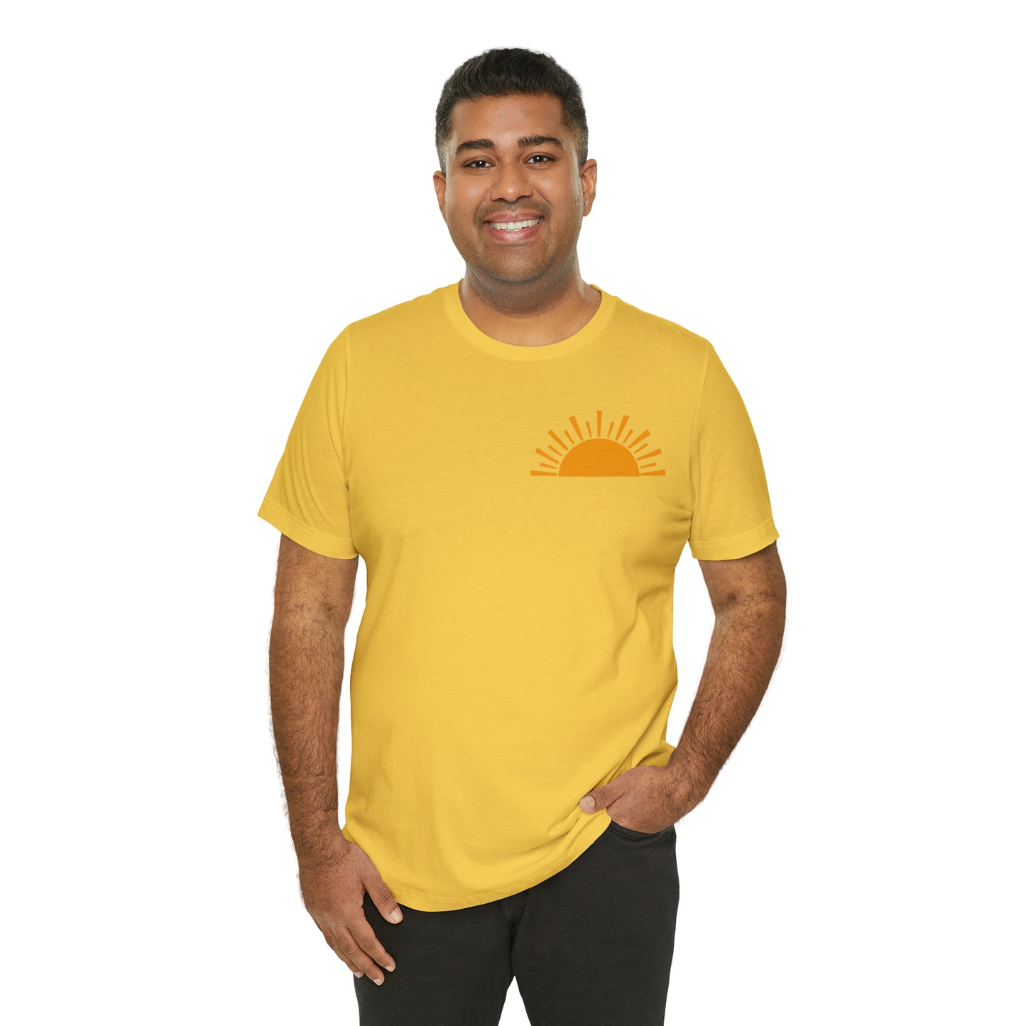 "Sunshine on My Mind"  (Front and Back Design)  Unisex Jersey Short Sleeve Tee