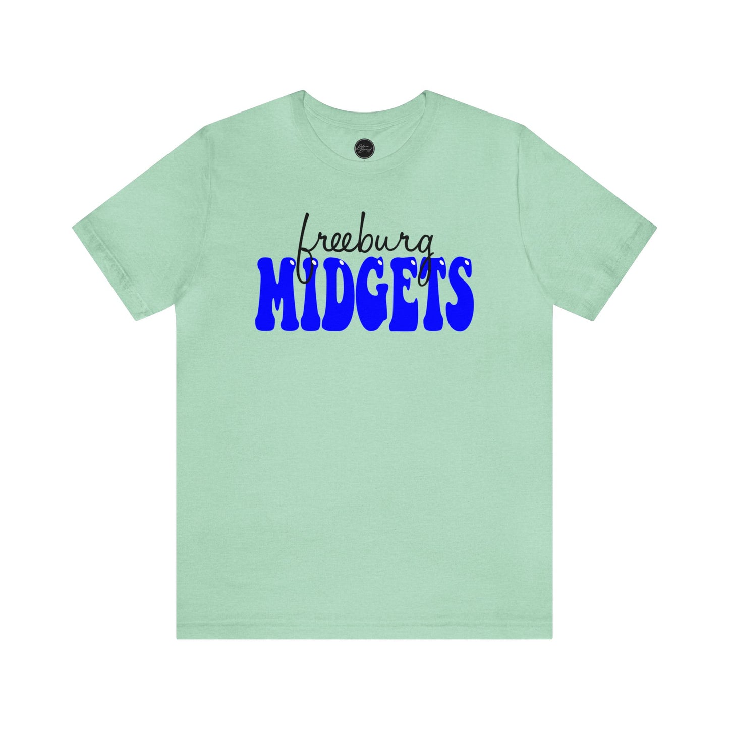 Freeburg Midgets Cursive Bubble Logo Bella Jersey Short Sleeve Tee (Unisex)