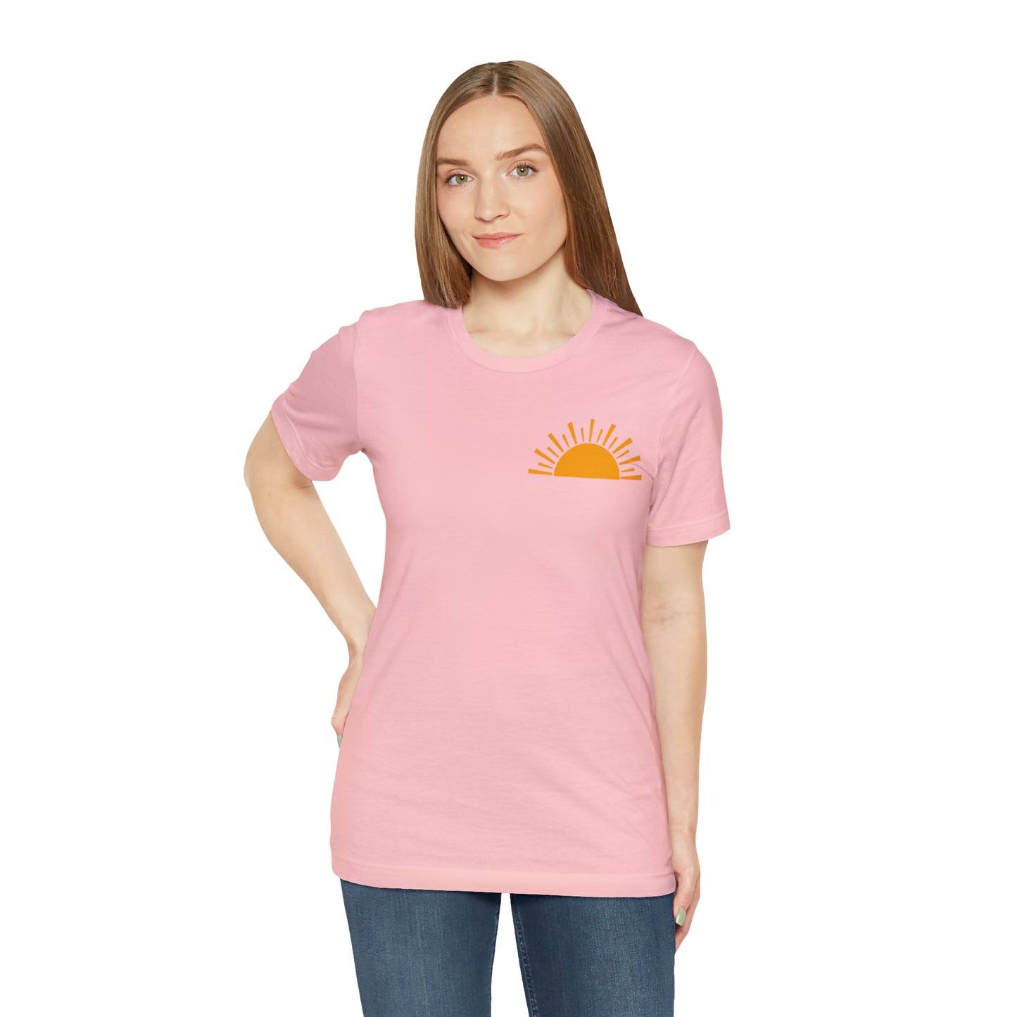 "Sunshine on My Mind"  (Front and Back Design)  Unisex Jersey Short Sleeve Tee