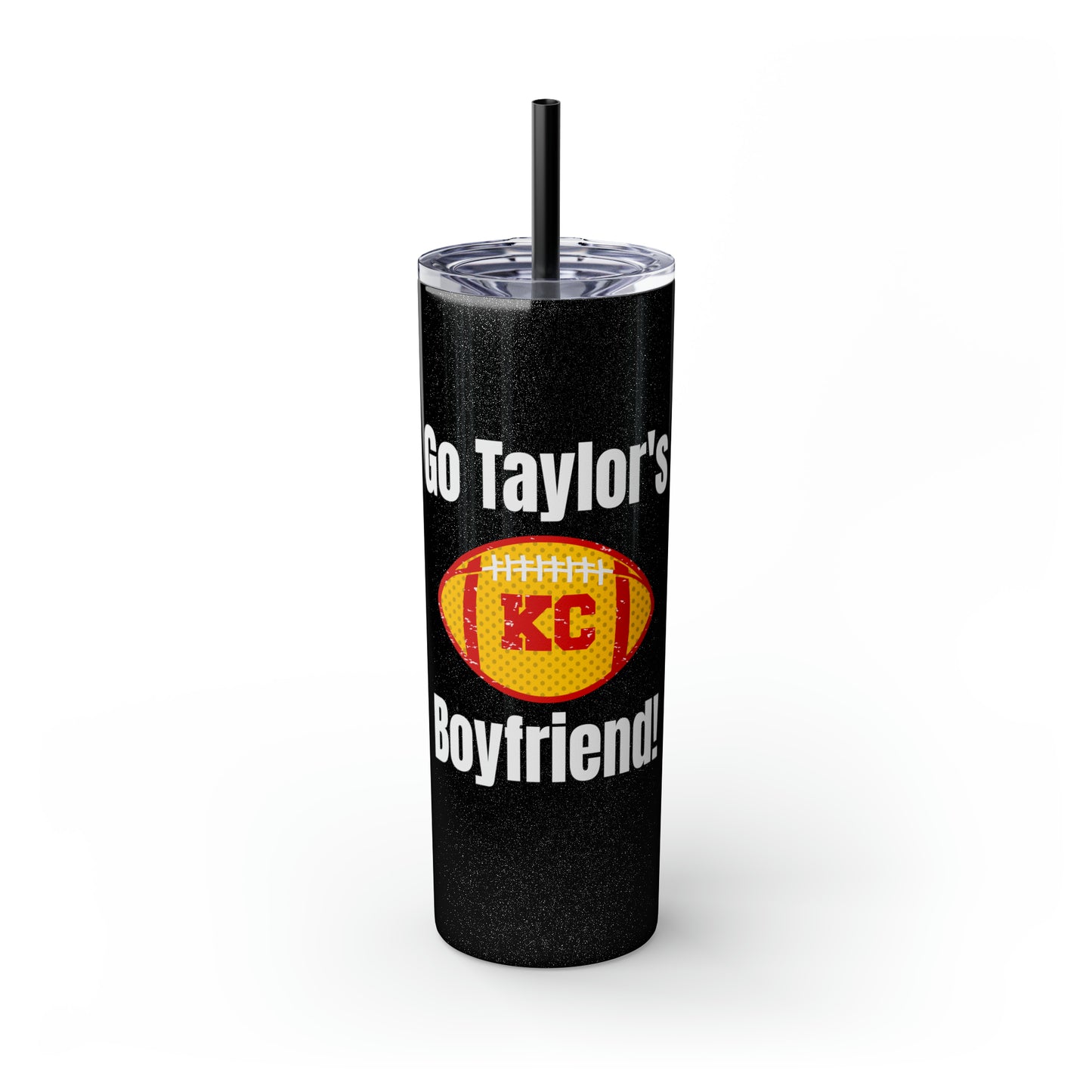 Go Taylor's Boyfriend Swift Kelce Football Skinny Tumbler with Straw, 20oz