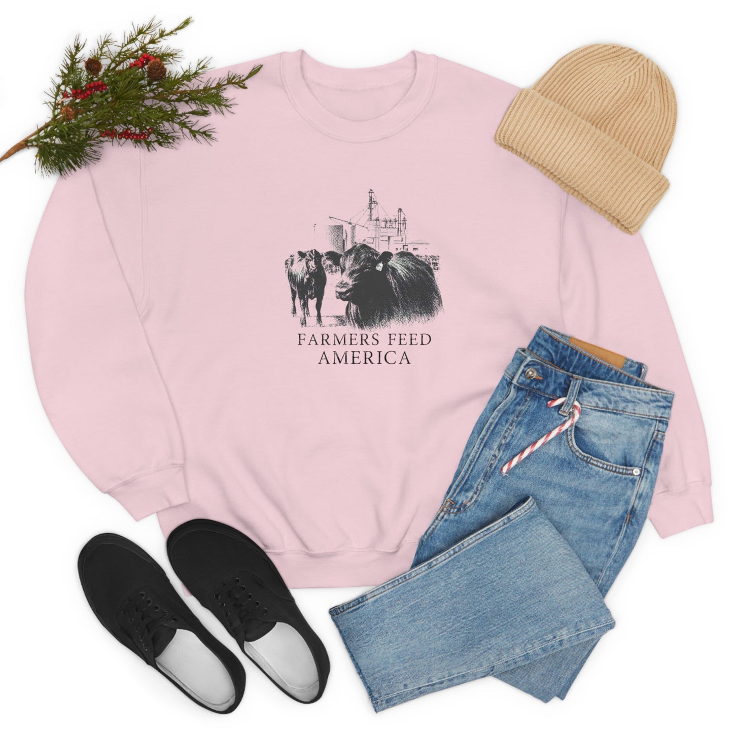 "Farmers Feed America" - Unisex Heavy Blend™ Crewneck Sweatshirt