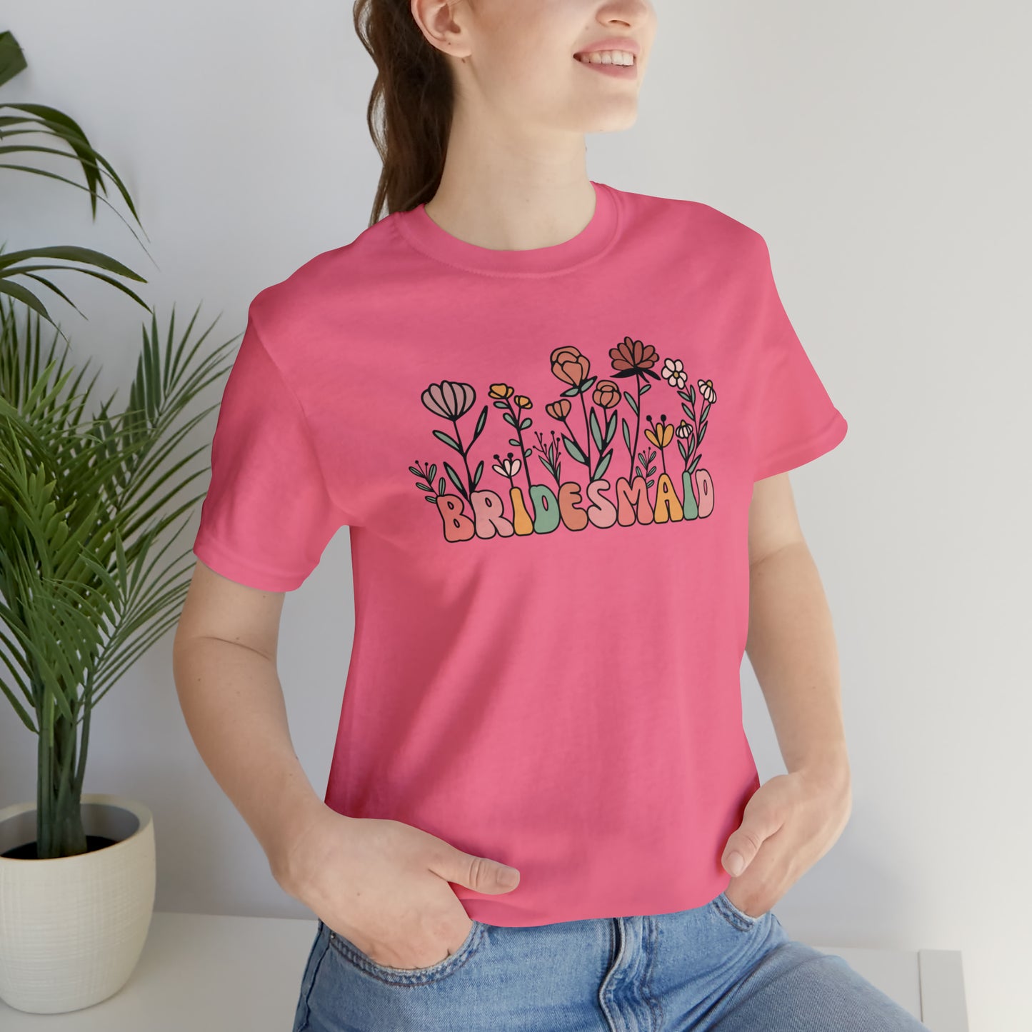 Boho Floral Bridesmaid T-Shirt