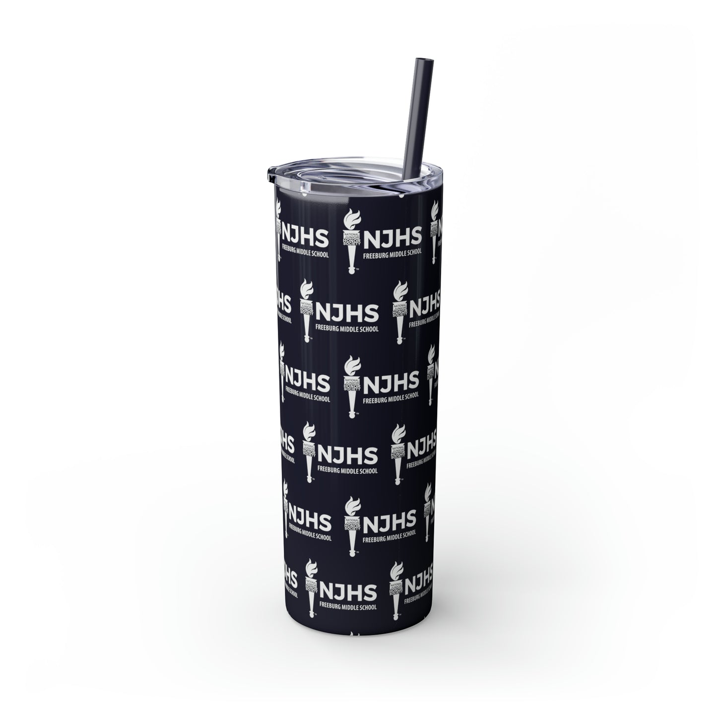 NJHS Logo Skinny Tumbler with Straw, 20oz