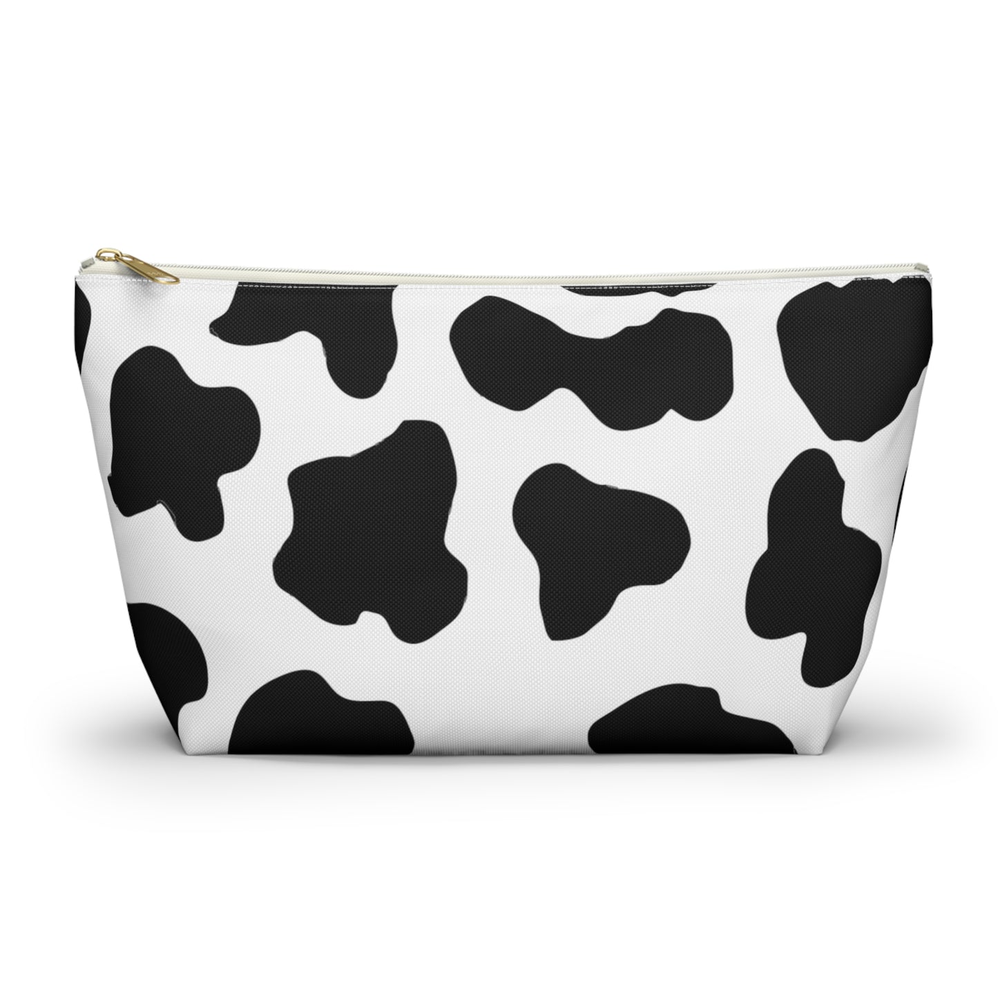 Country Black and White Cow Print Design Accessory Pouch w T-bottom