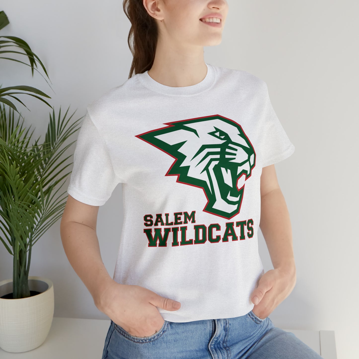 Salem Wildcats Jersey Short Sleeve Tee - Green Print