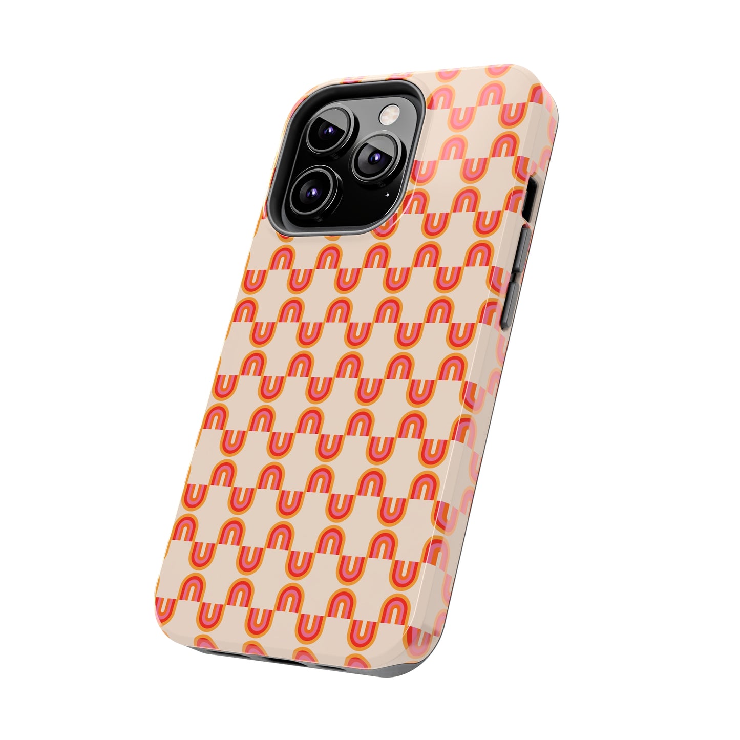 Retro Red Rainbow Pattern Tough Phone Cases