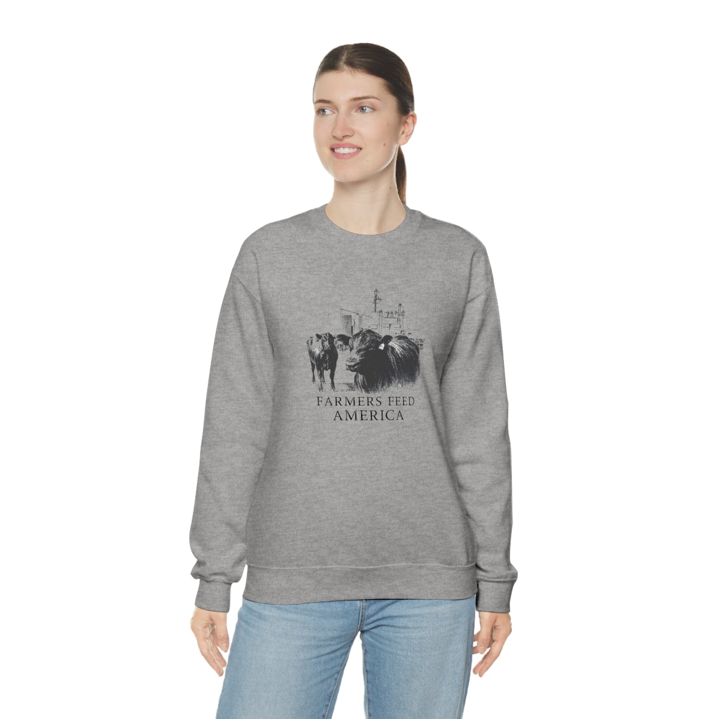 "Farmers Feed America" - Unisex Heavy Blend™ Crewneck Sweatshirt