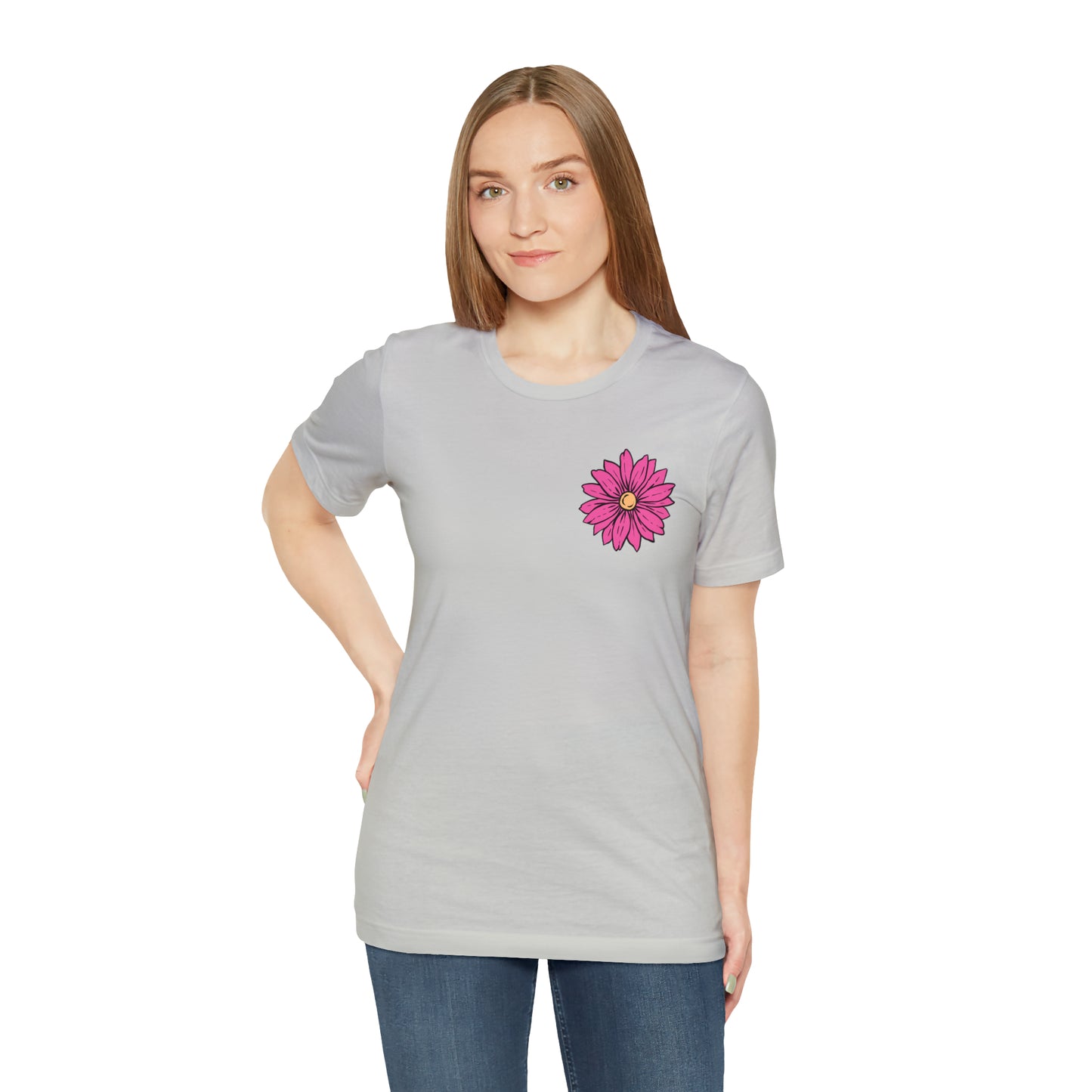 TWO SIDED Positive Energy T-Shirt (Flower on Front - Positive Energy on Back) Christian T-Shirt