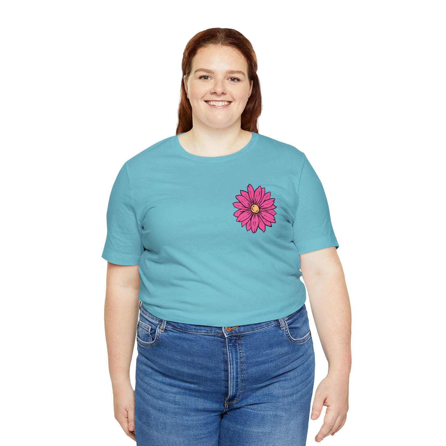 TWO SIDED Positive Energy T-Shirt (Flower on Front - Positive Energy on Back) Christian T-Shirt