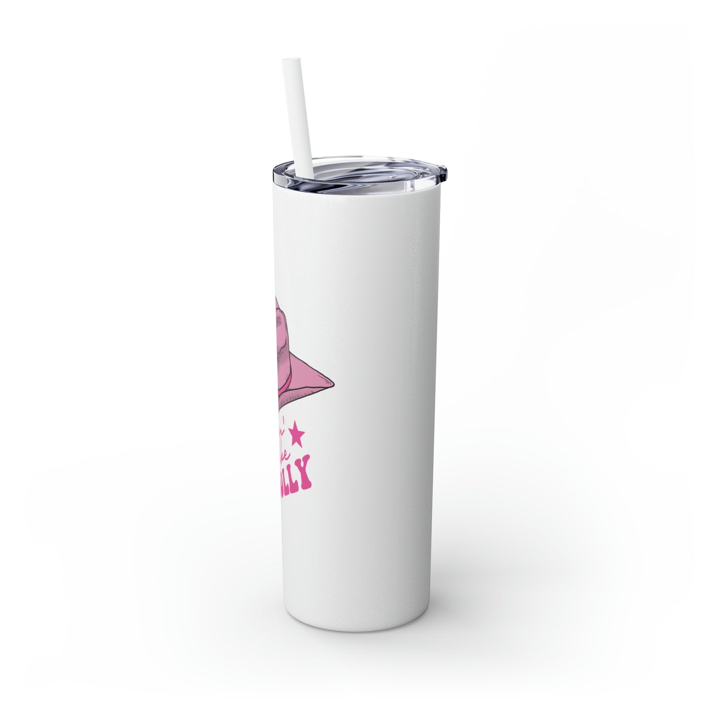 Living Like Dolly  Skinny Tumbler with Straw, 20oz