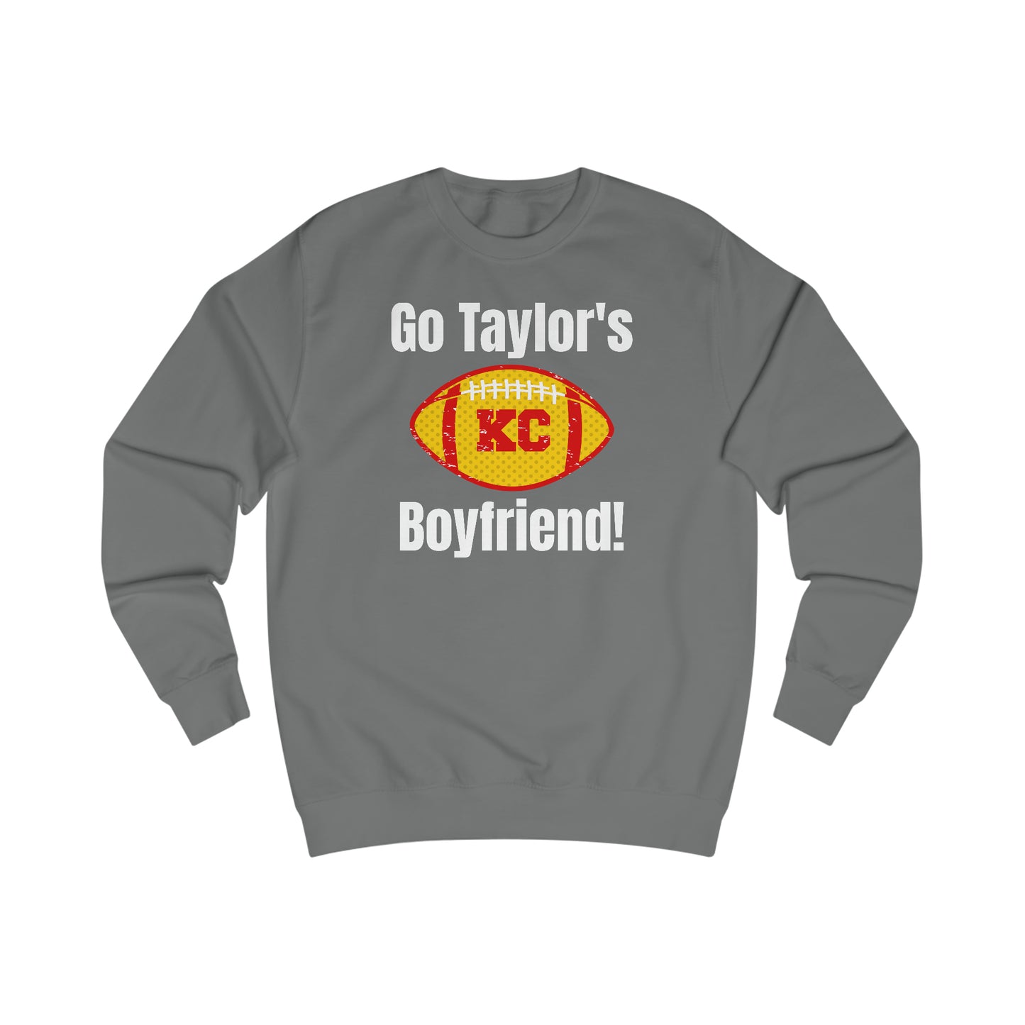 Go Taylor's Boyfriend Swift Kelce Football Shirt  with Swift 87 on back Unisex Heavy Blend™ Crewneck Sweatshirt - FRONT and BACK Design