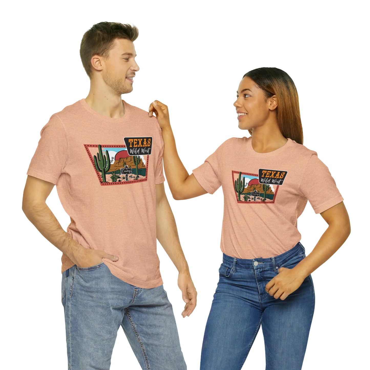 Texas Wild West Unisex Jersey Short Sleeve Tees