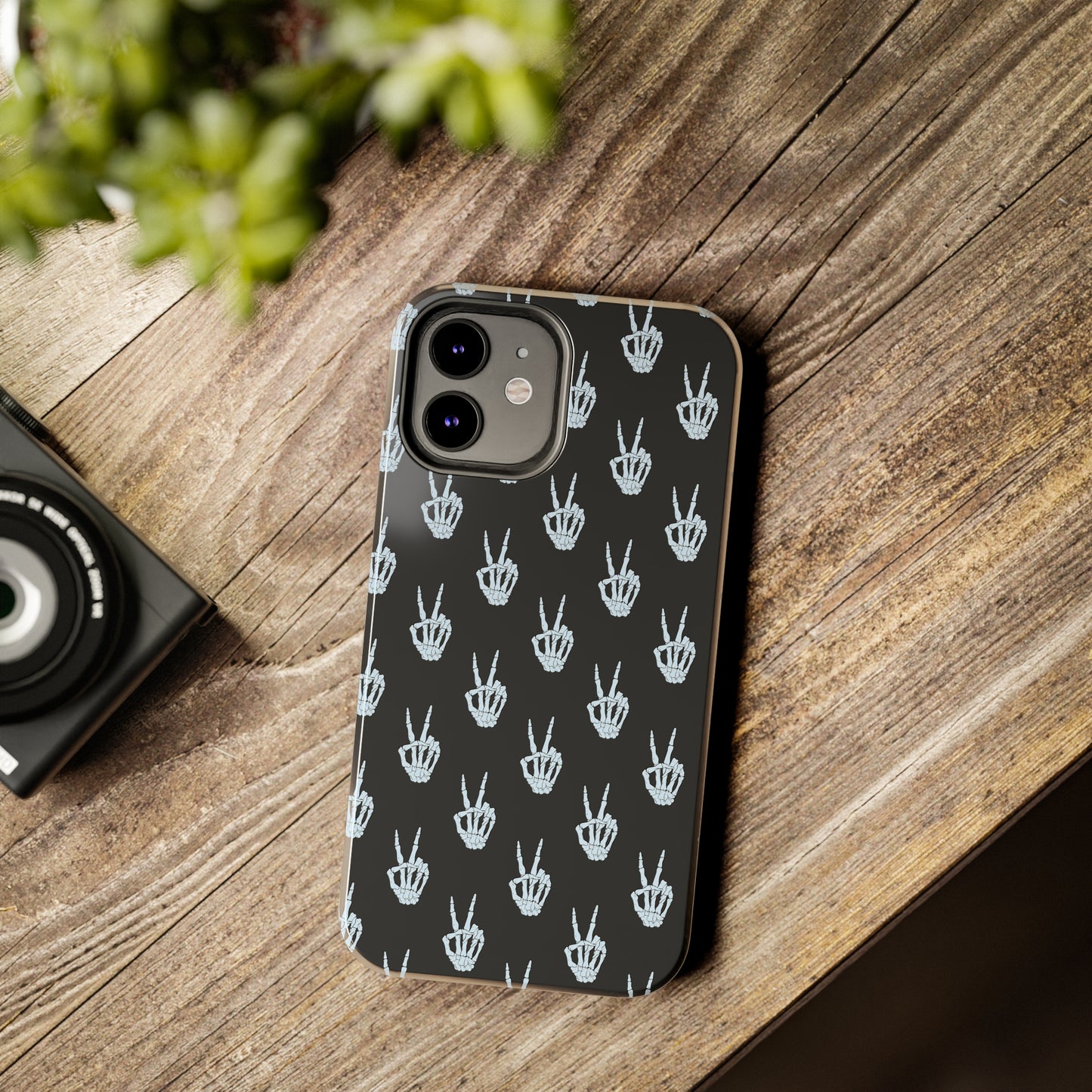 Skeleton Hand Peace Sign Tough Phone Cases