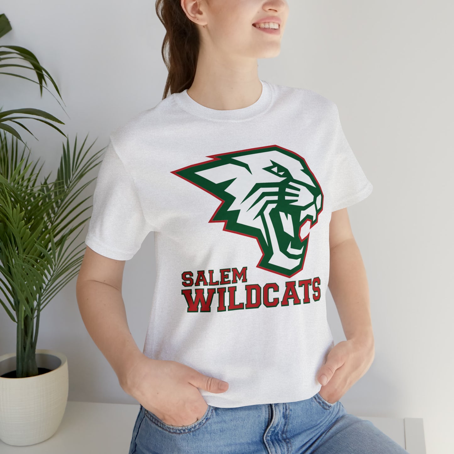 Salem Wildcats Jersey Short Sleeve Tee - Red Print