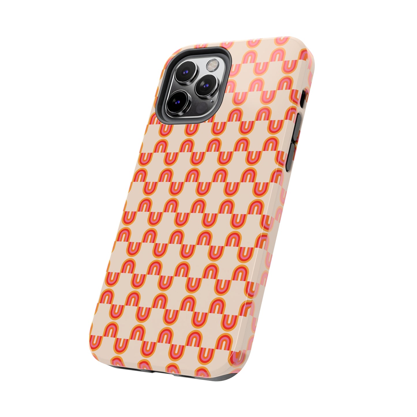 Retro Red Rainbow Pattern Tough Phone Cases