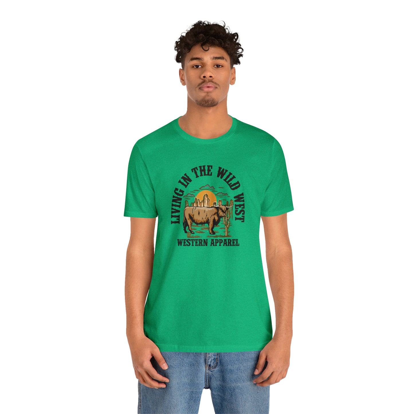 "Living in in the Wildwest" Unisex Jersey Short Sleeve Tee