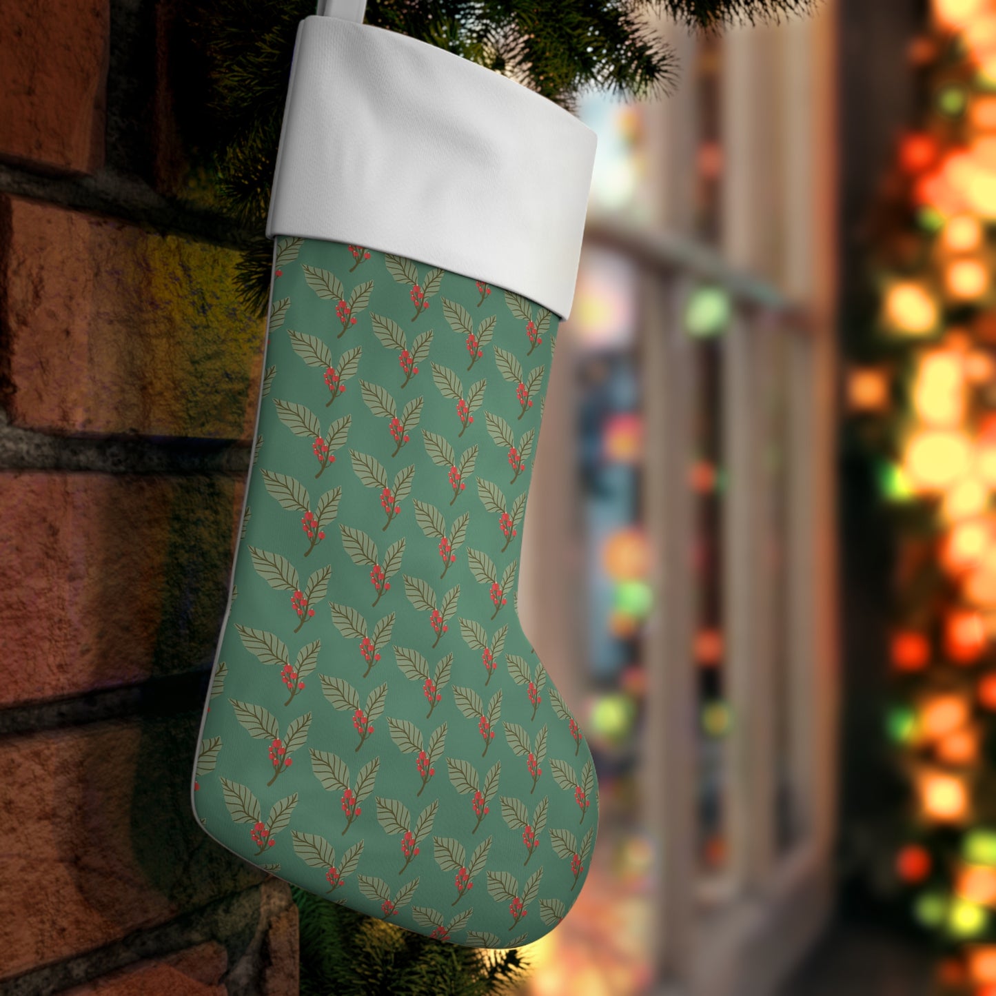 Holly Berry Holiday Stocking