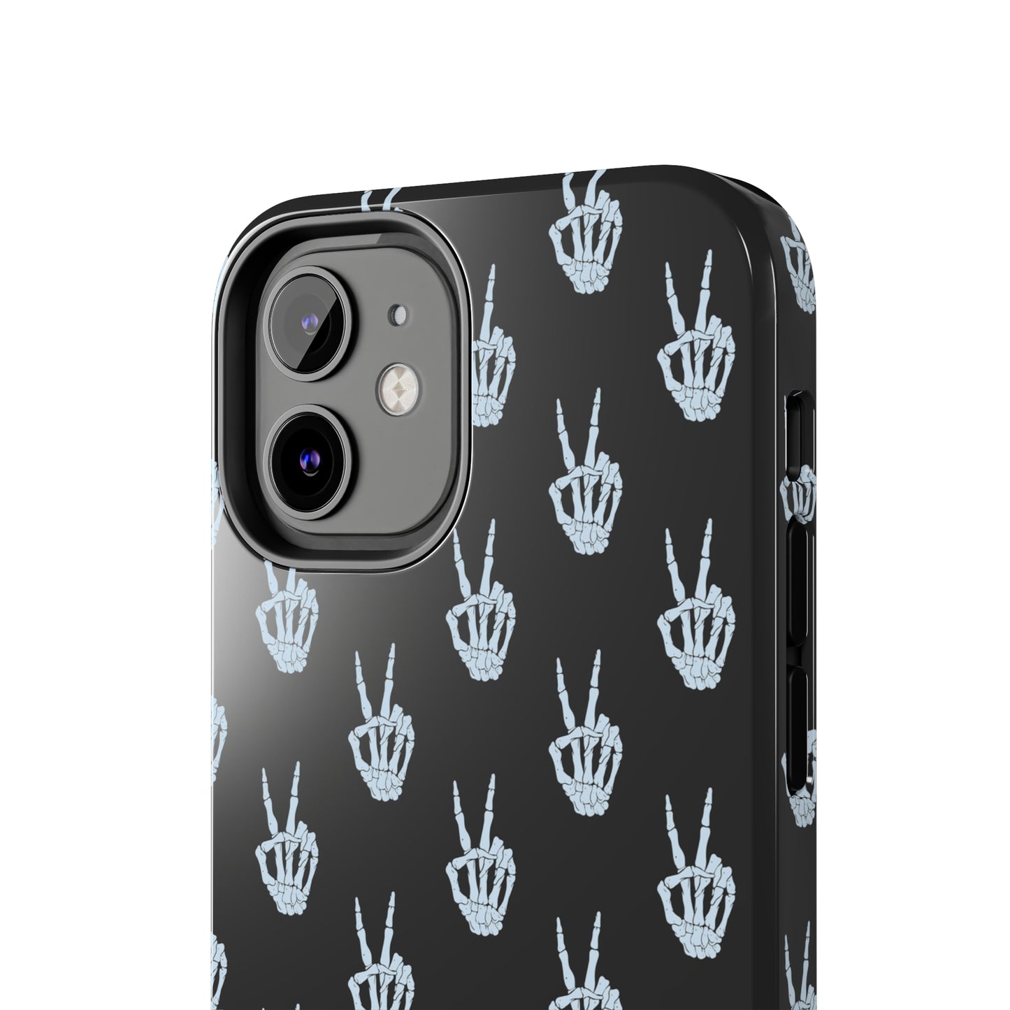 Skeleton Hand Peace Sign Tough Phone Cases