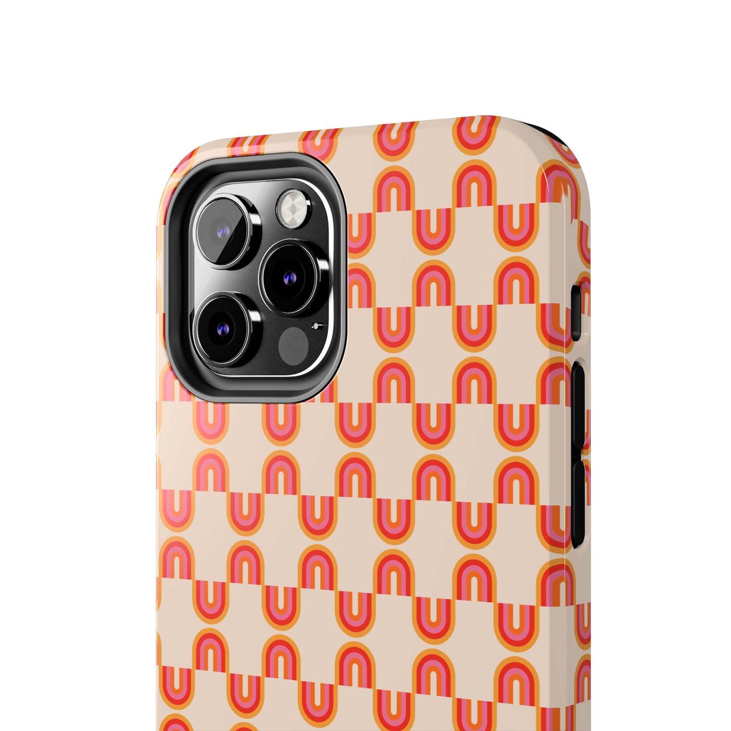 Retro Red Rainbow Pattern Tough Phone Cases