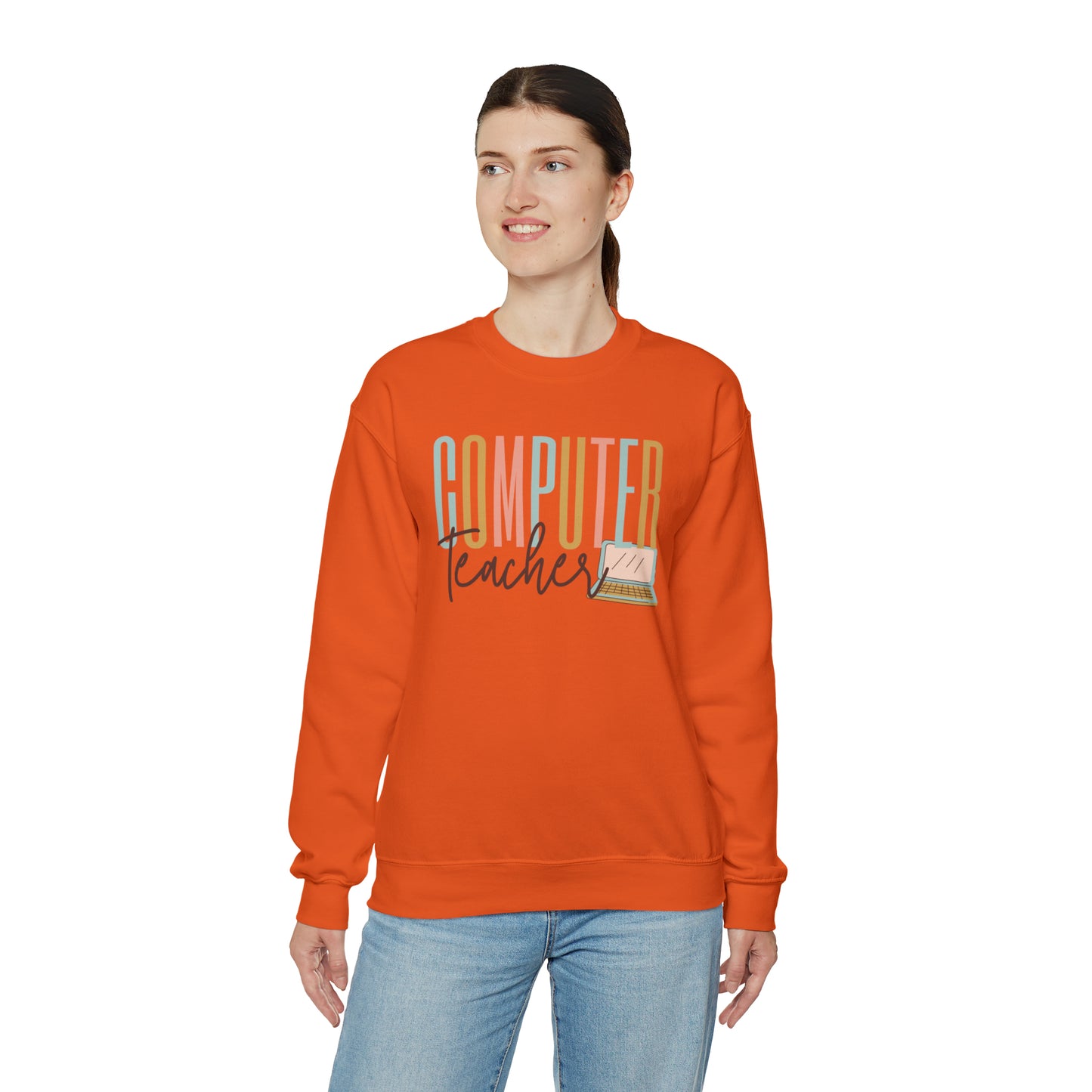 Computer Teacher Heavyweight Crewneck Sweatshirt