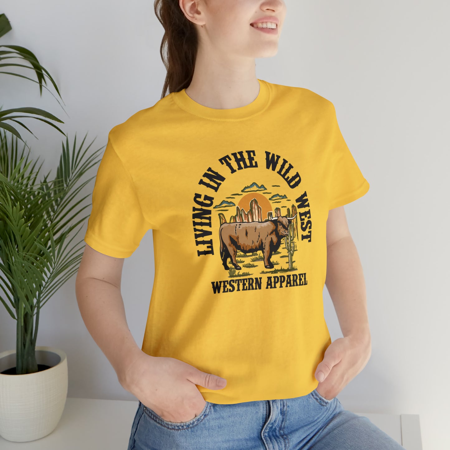 "Living in in the Wildwest" Unisex Jersey Short Sleeve Tee