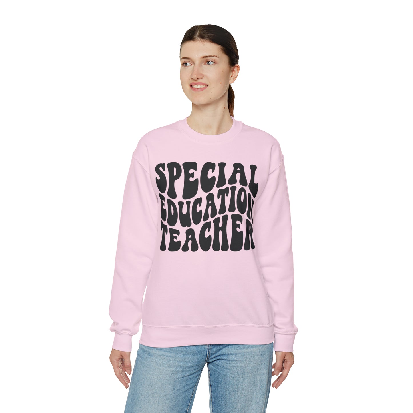 Special Education Teacher Black Logo Unisex Heavy Blend™ Crewneck Sweatshirt