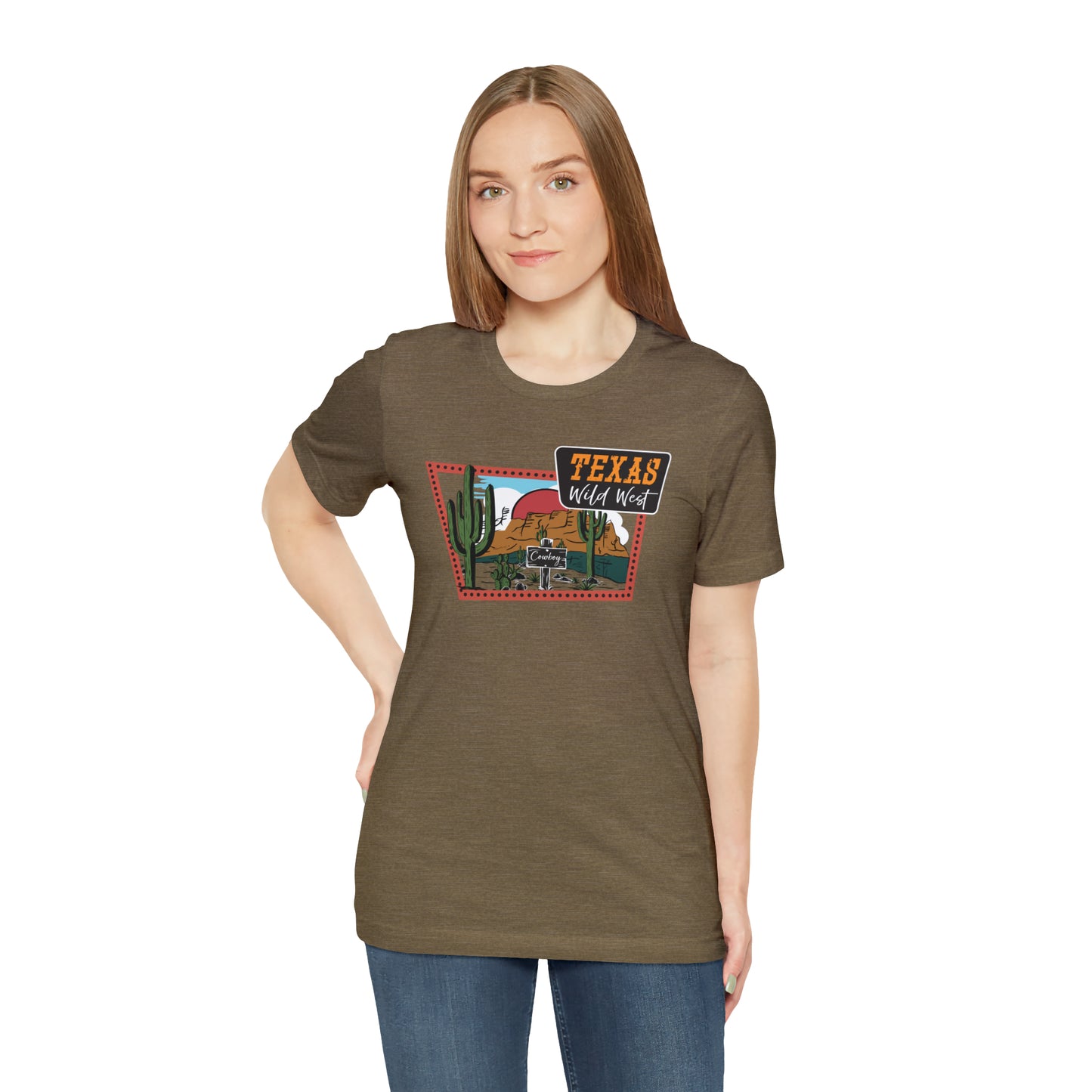 Texas Wild West Unisex Jersey Short Sleeve Tees