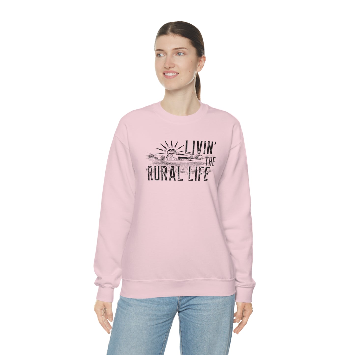 "Livin' the Rural Life" - Unisex Heavy Blend™ Crewneck Sweatshirt