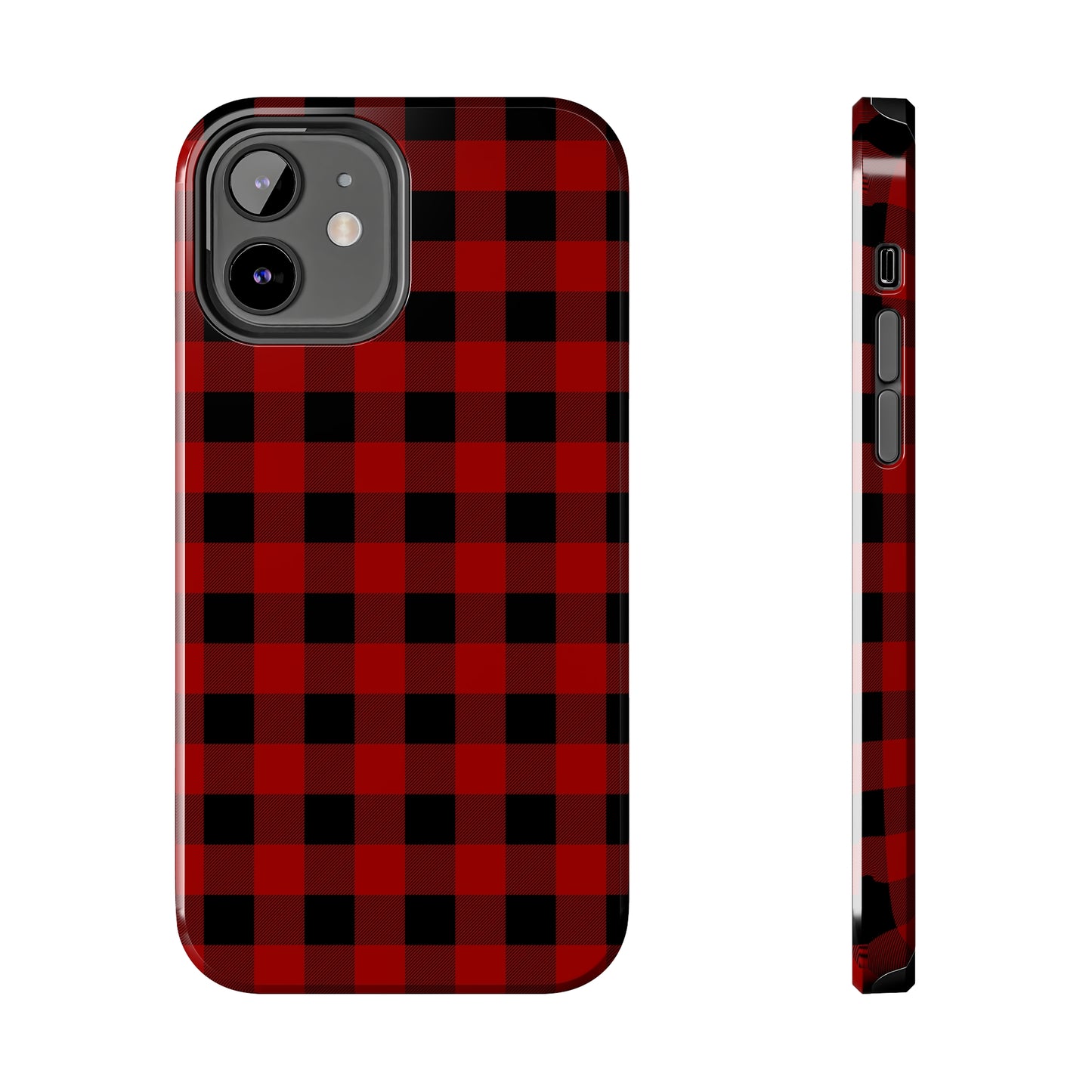 Red and Black Plaid Tough Phone Cases