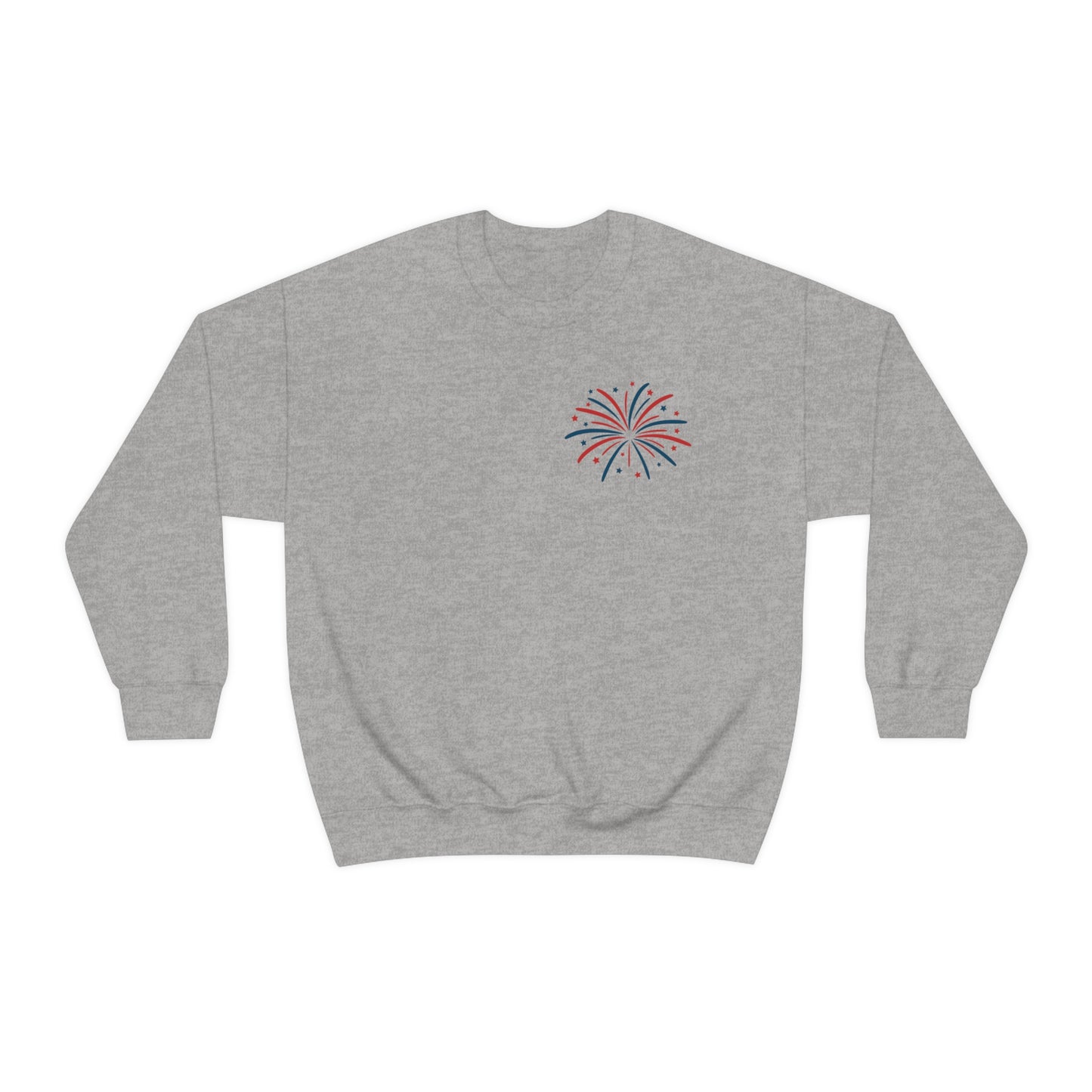 "Land of the Free Because of the Brave" (Front & Back Design) - Unisex Heavy Blend™ Crewneck Sweatshirt