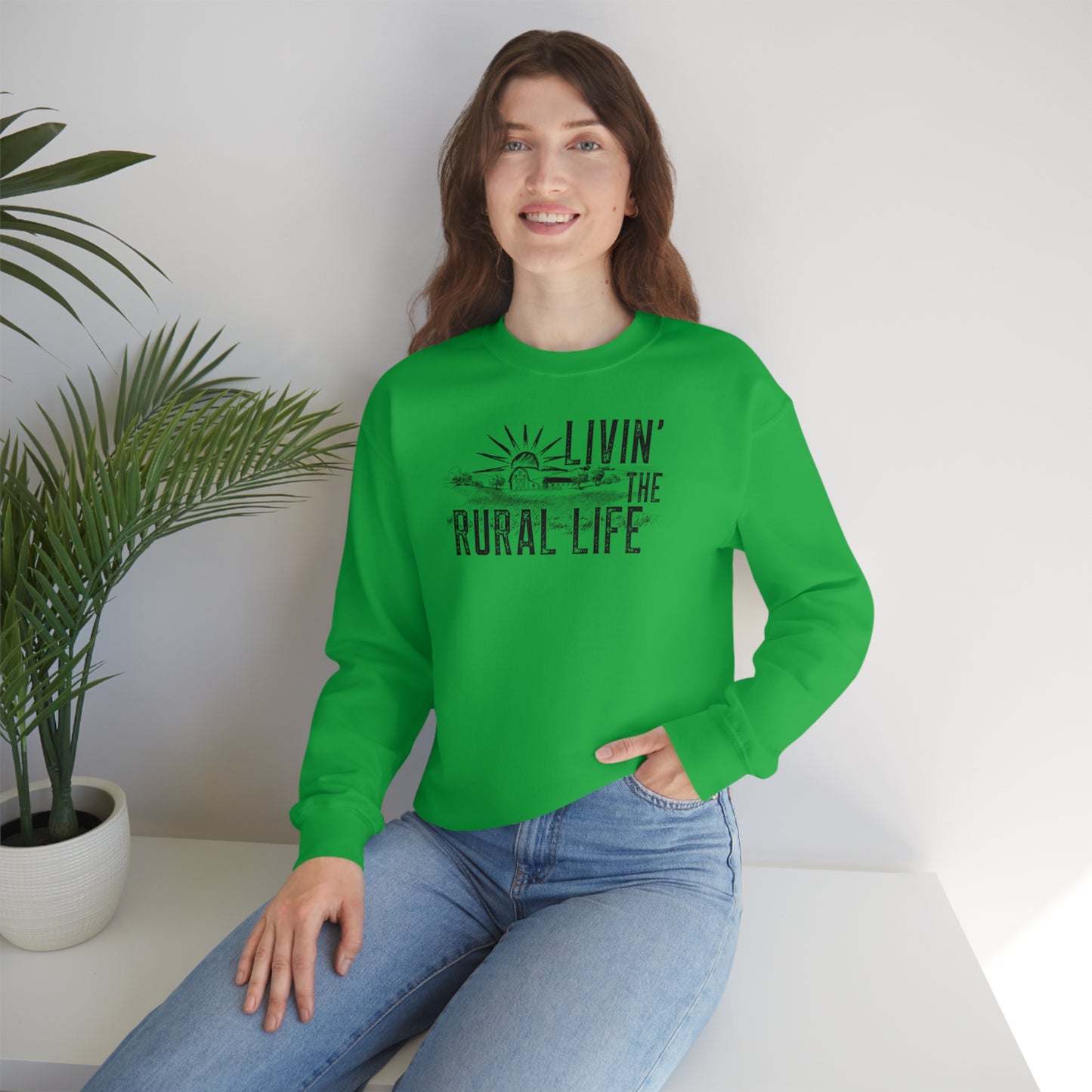 "Livin' the Rural Life" - Unisex Heavy Blend™ Crewneck Sweatshirt