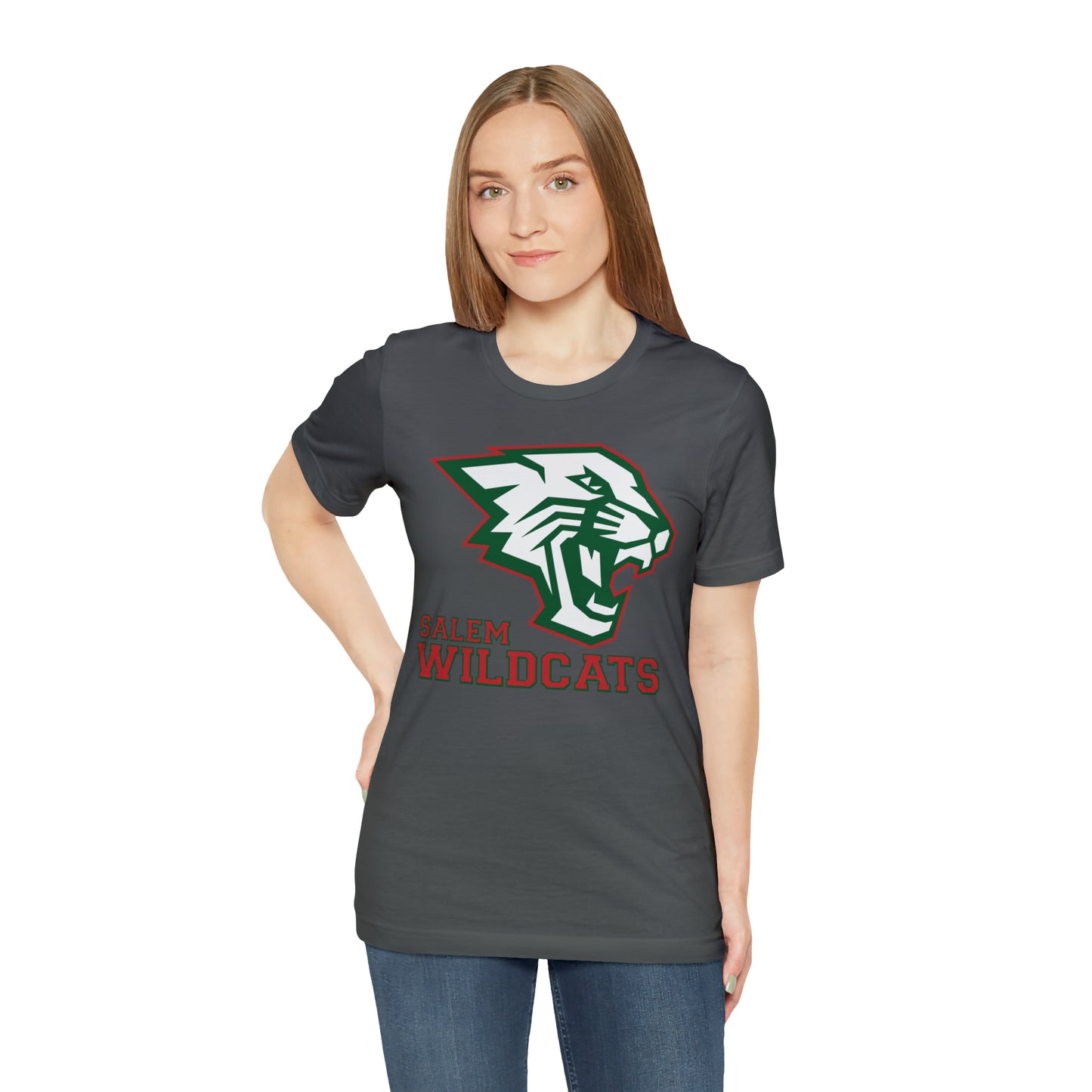 Salem Wildcats Jersey Short Sleeve Tee - Red Print