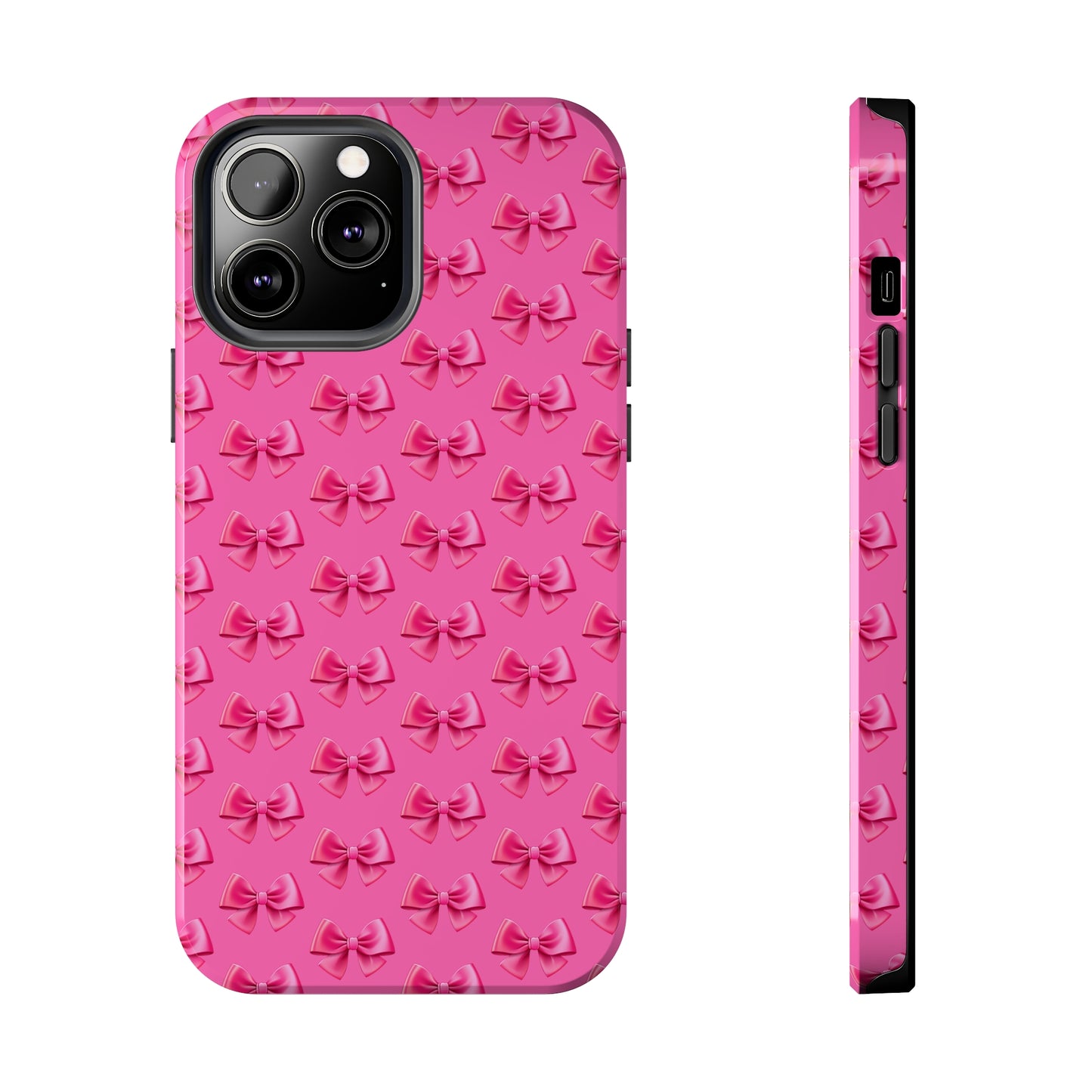 Barbie Pink Bows Themed Tough Phone Cases