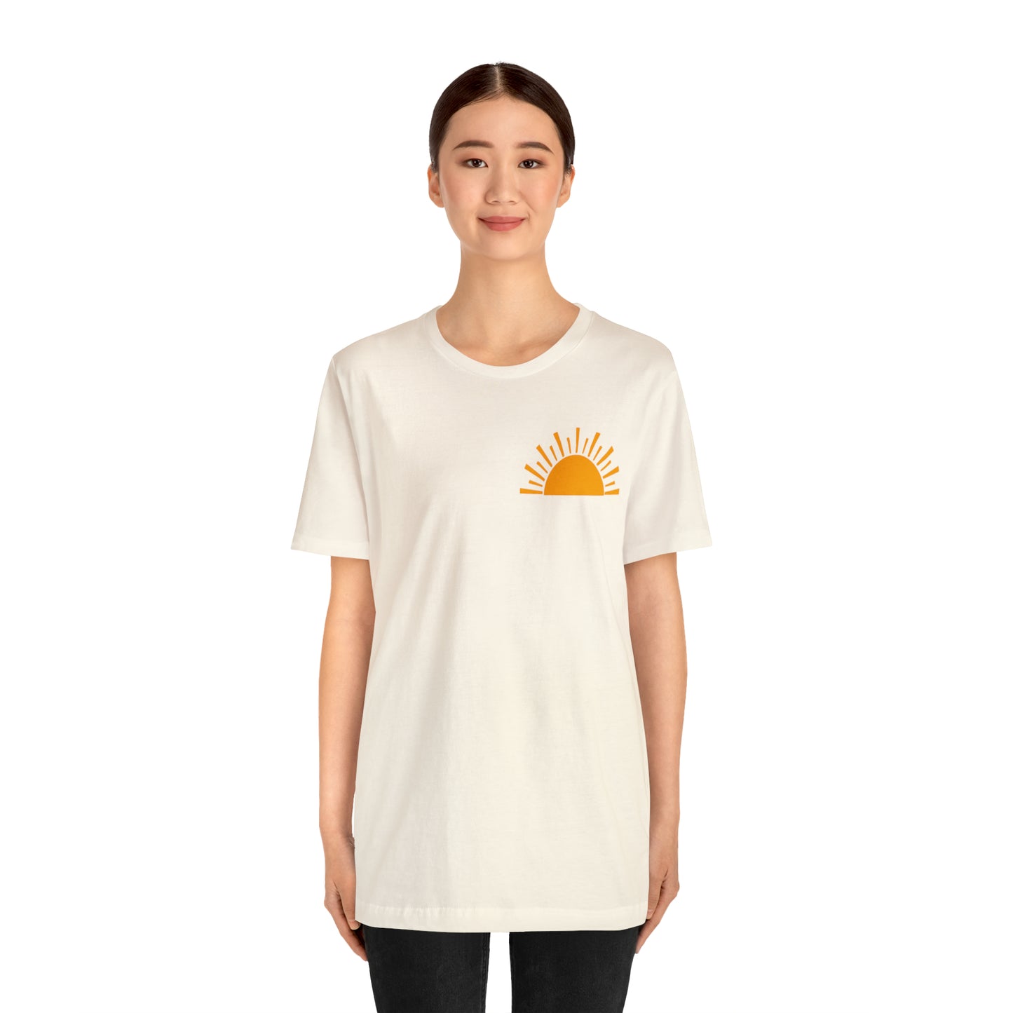 "Sunshine on My Mind"  (Front and Back Design)  Unisex Jersey Short Sleeve Tee