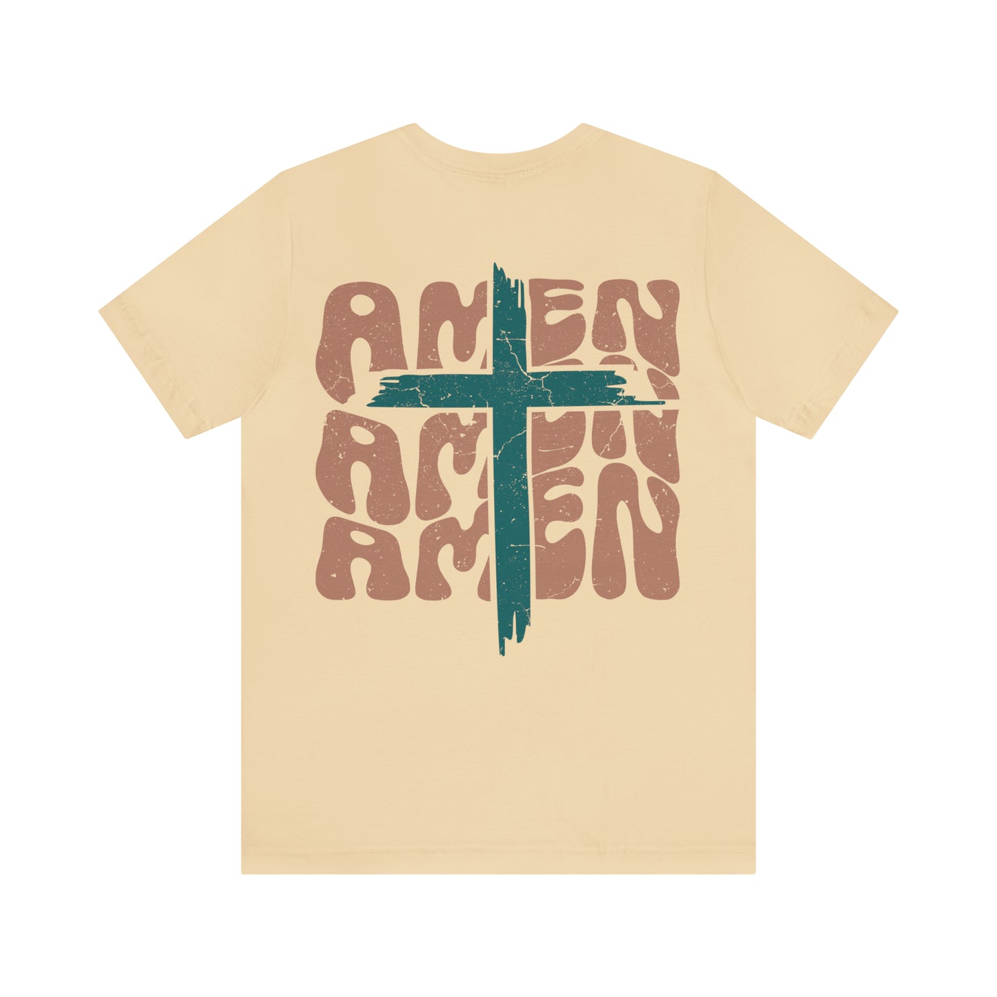 Amen Amen Amen with Cross Front and Back Design T-Shirt