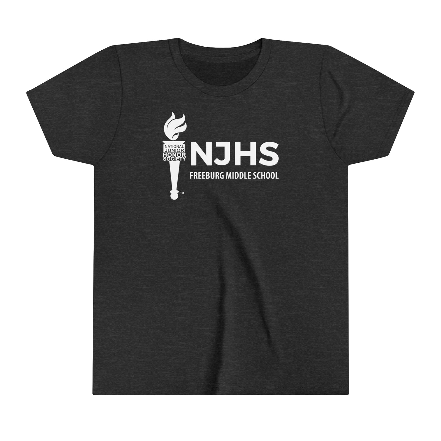YOUTH - NJHS National Junior Honor Society White Print Youth Short Sleeve Tee