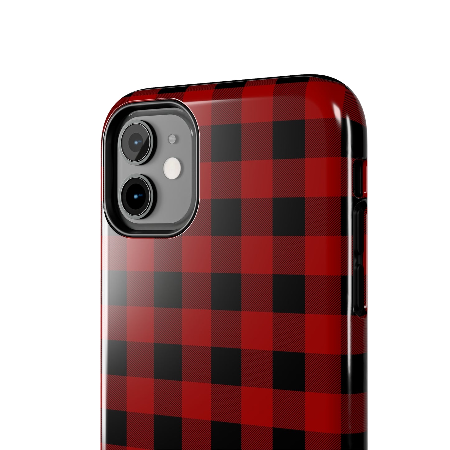 Red and Black Plaid Tough Phone Cases