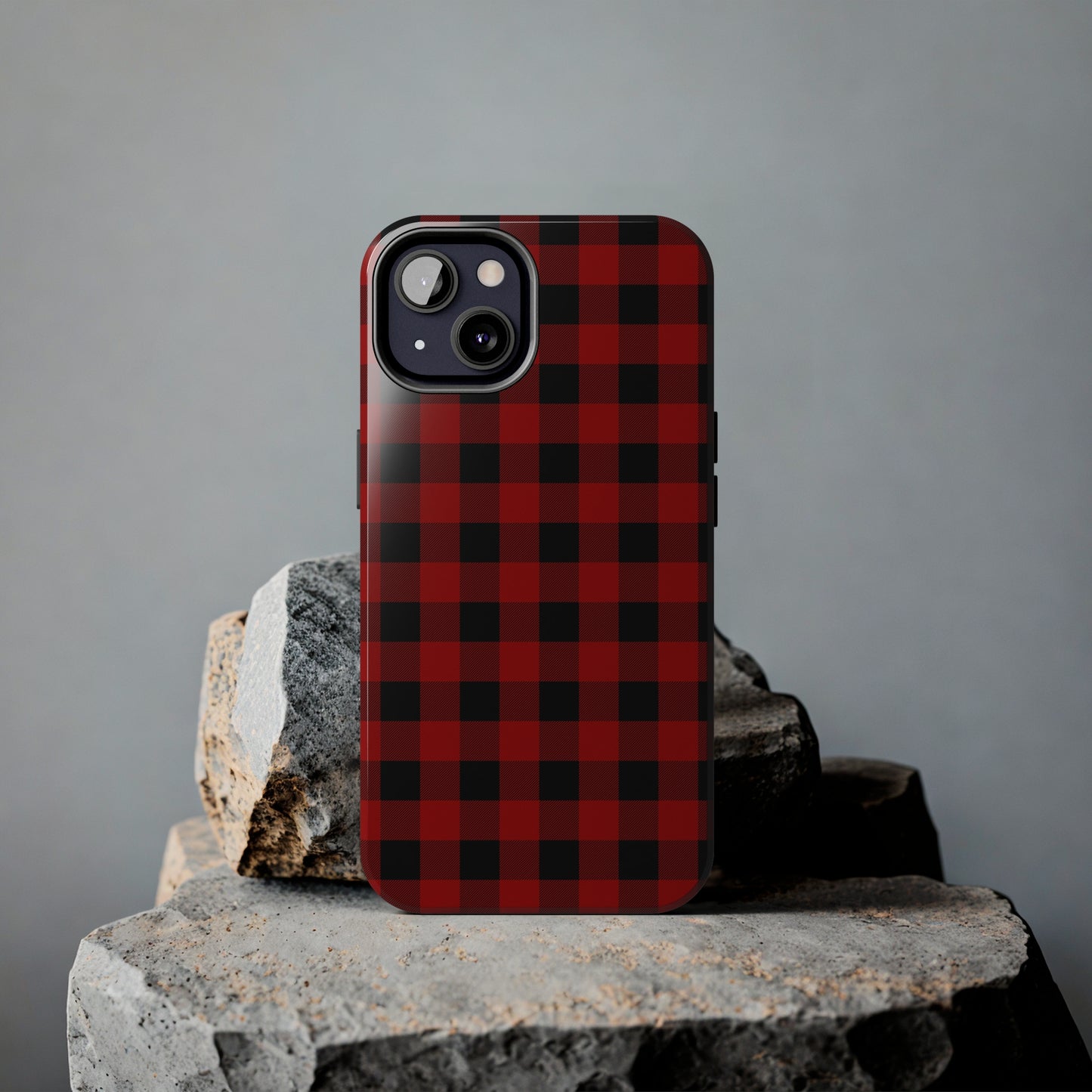 Red and Black Plaid Tough Phone Cases