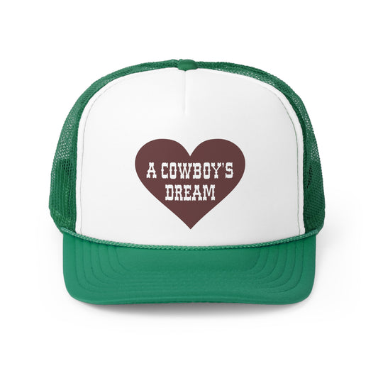 A Cowboys Dream Brown Heart Tall Trucker Caps