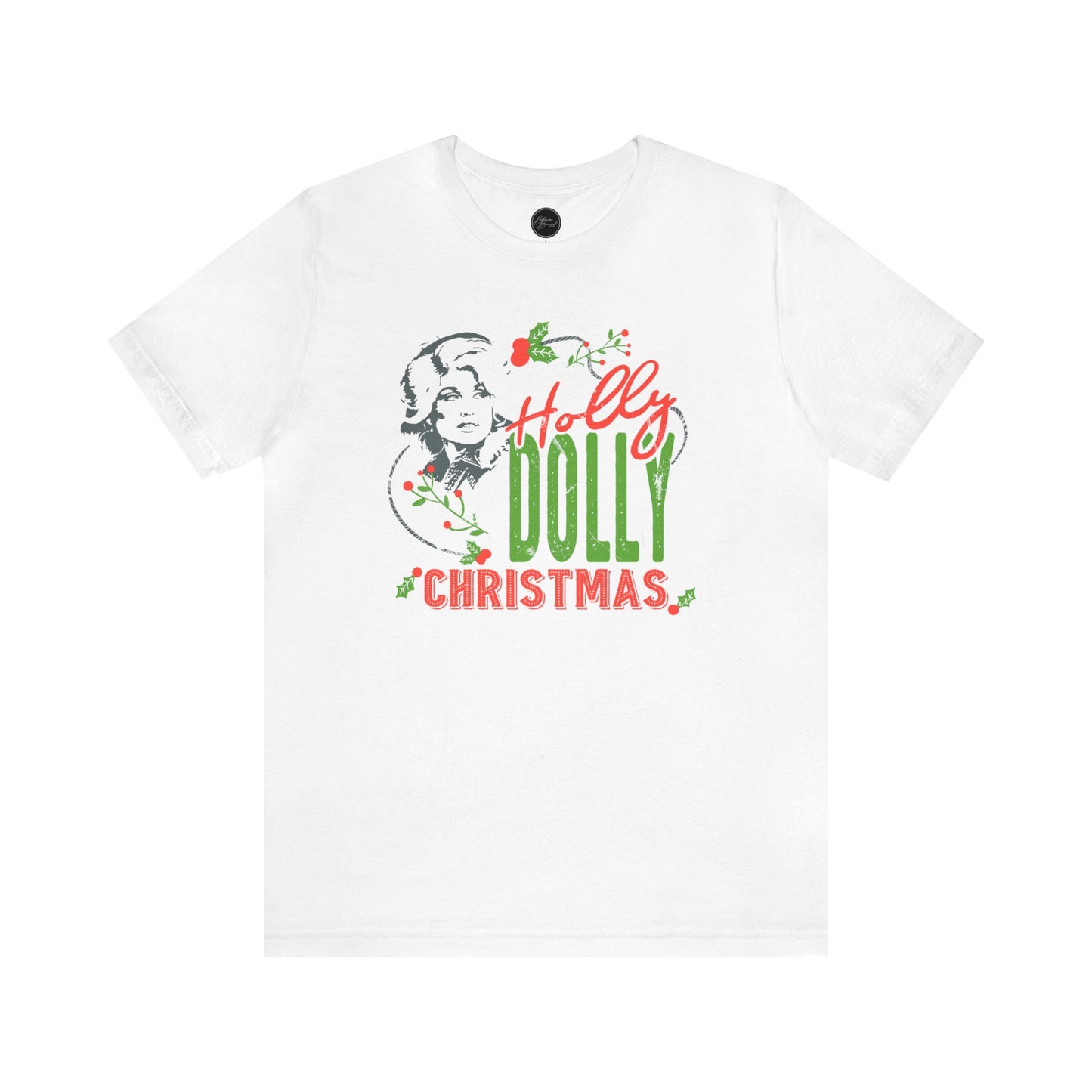 Holly Dolly Christmas Bella Jersey Short Sleeve Tee (Unisex)