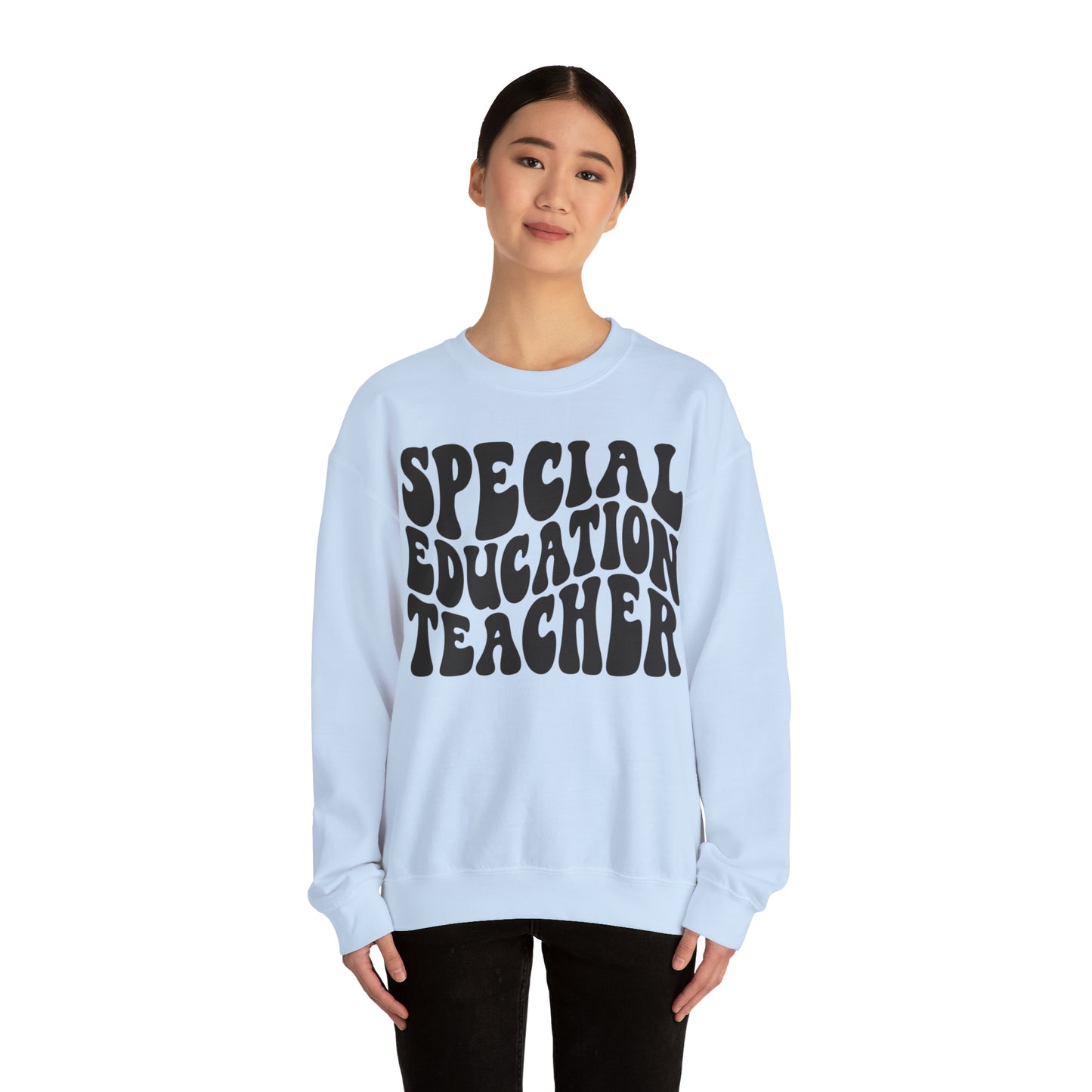 Special Education Teacher Black Logo Unisex Heavy Blend™ Crewneck Sweatshirt