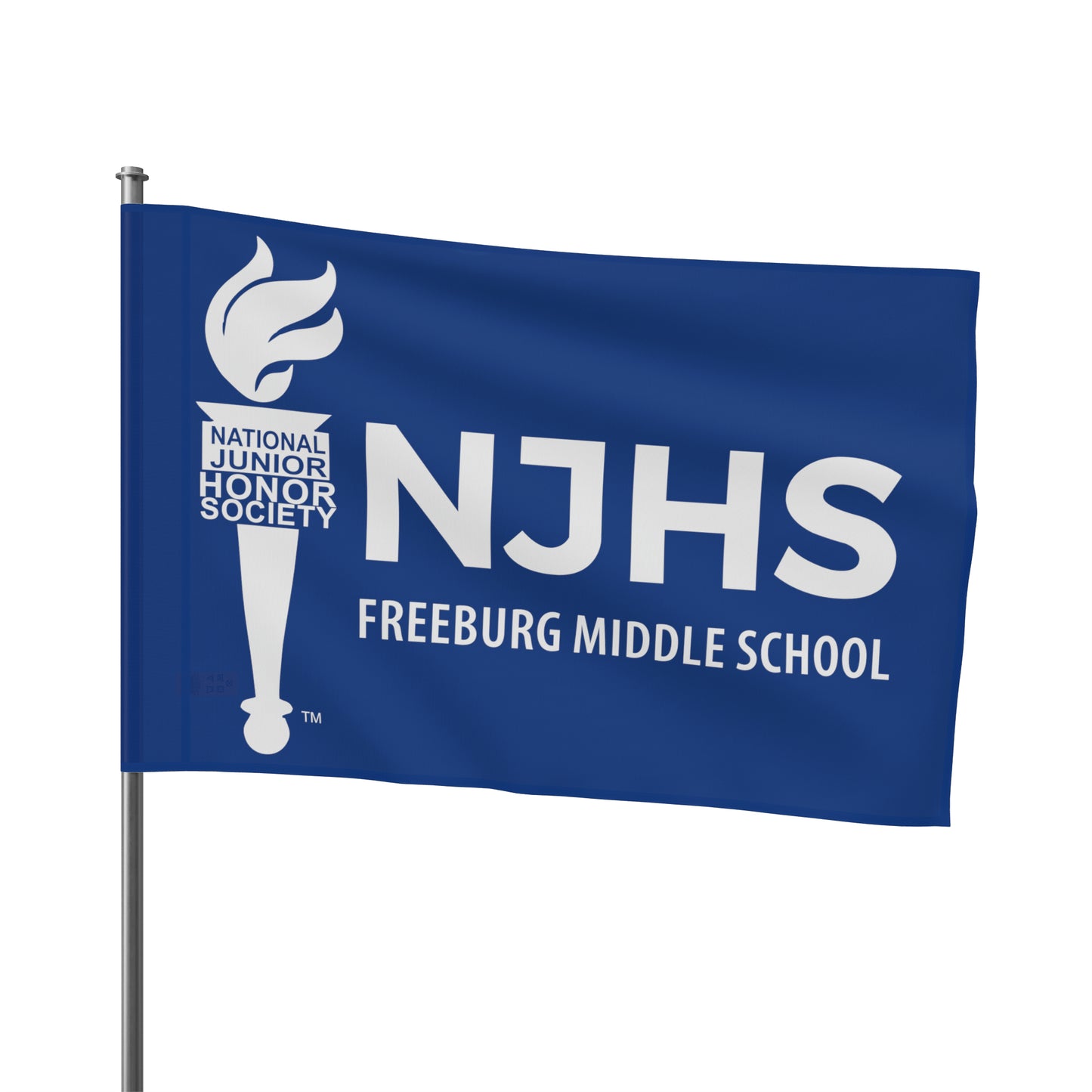 Freeburg Middle School NJHS National Junior Honor Society Flag - Royal Blue