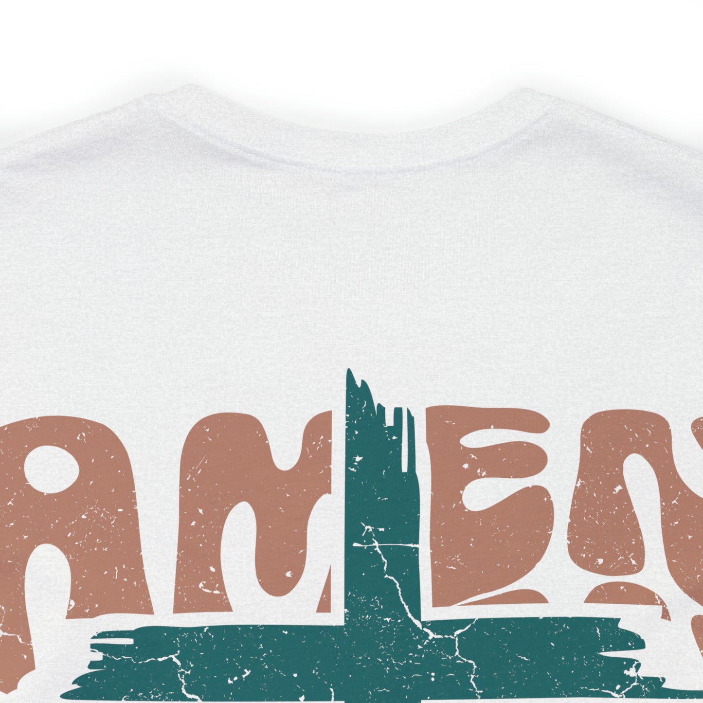 Amen Amen Amen with Cross Front and Back Design T-Shirt