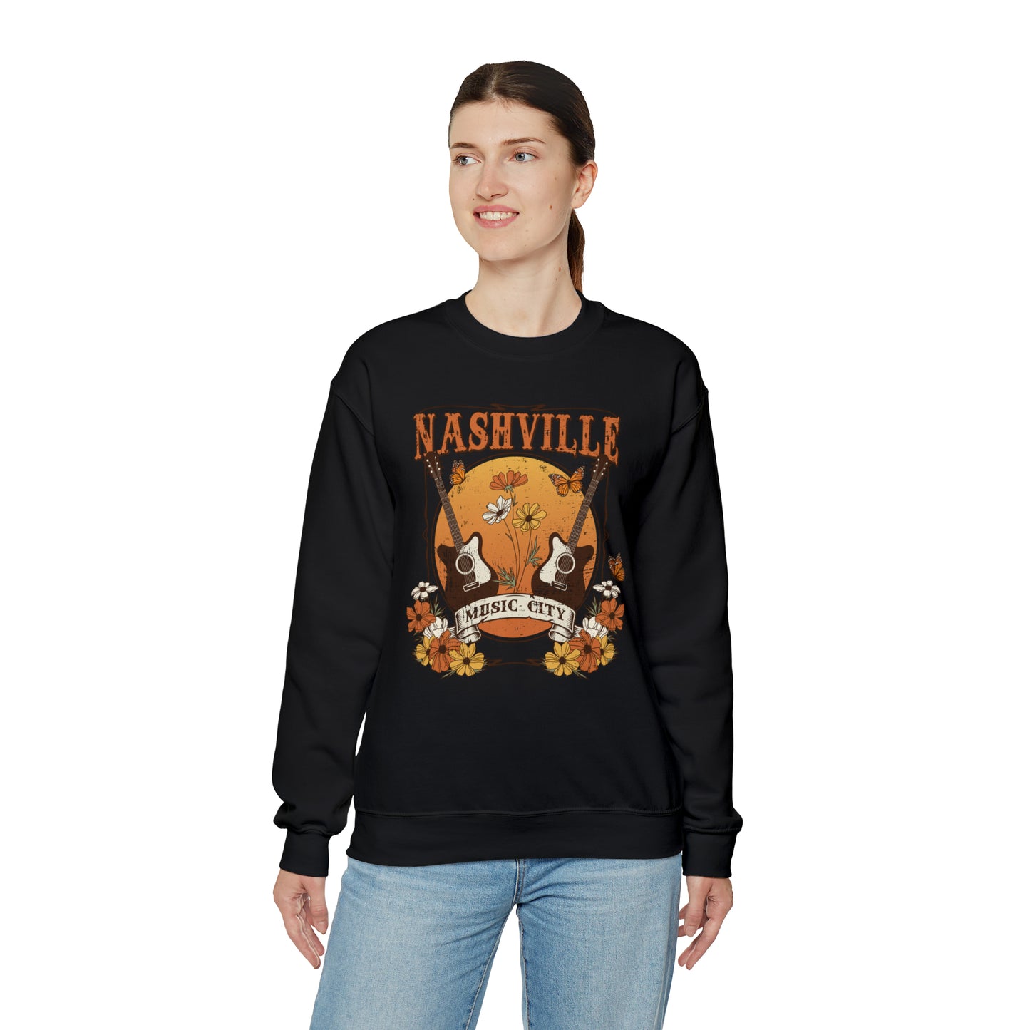 Nashville Music City Heavy Blend™ Crewneck Sweatshirt