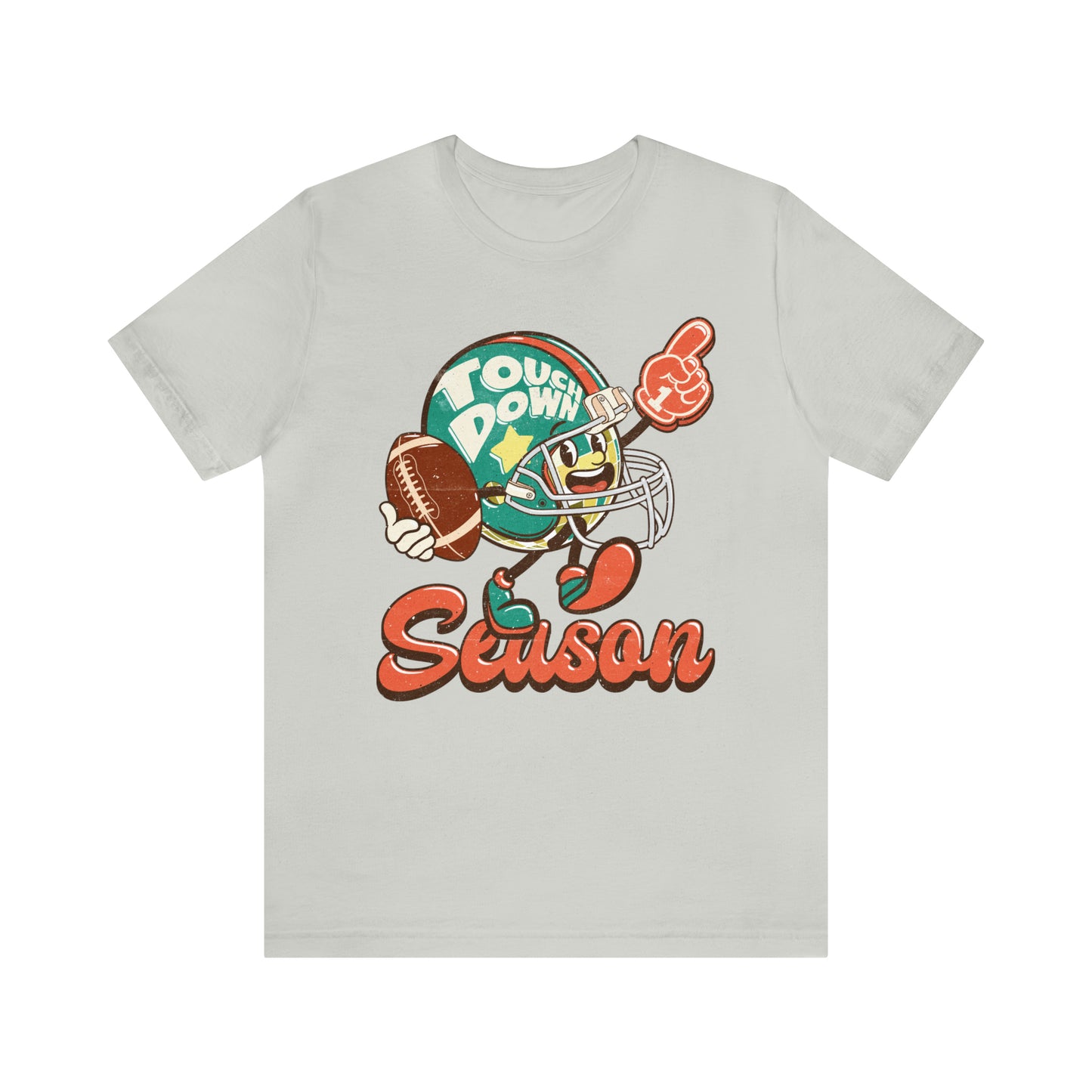 Football Season Football Helmet Character Holding Football T-Shirt