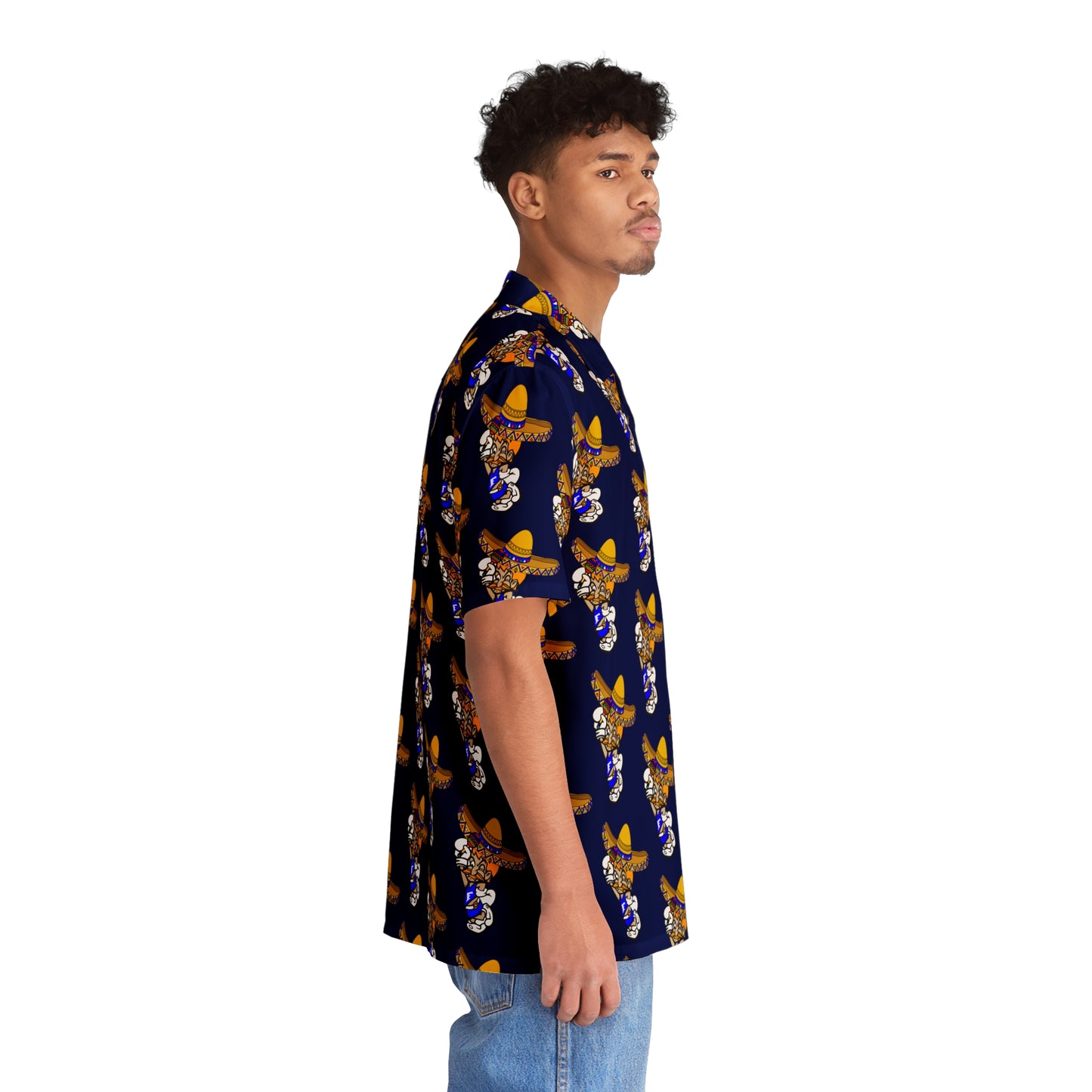 Freeburg Sombrero Midget Men's Hawaiian Shirt - Navy