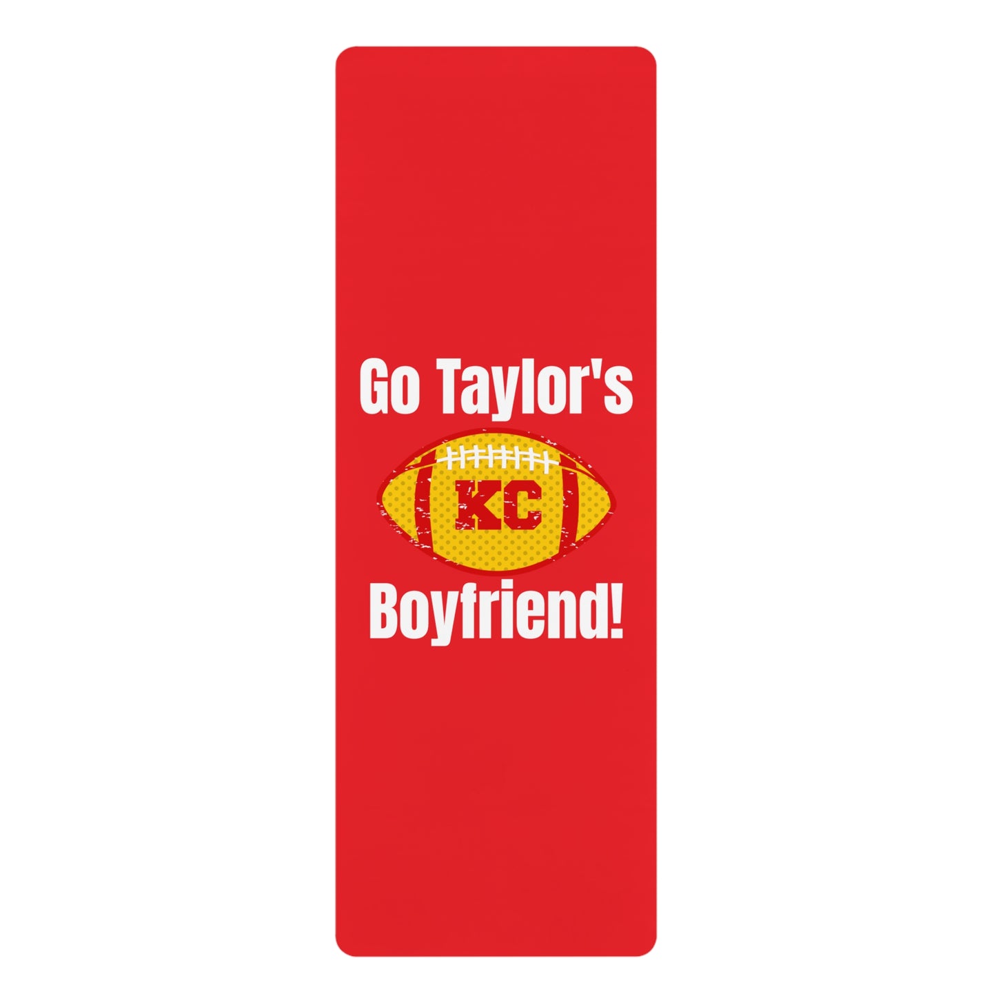 Go Taylor's Boyfriend Football Kelce and Swift Rubber Yoga Mat - Red