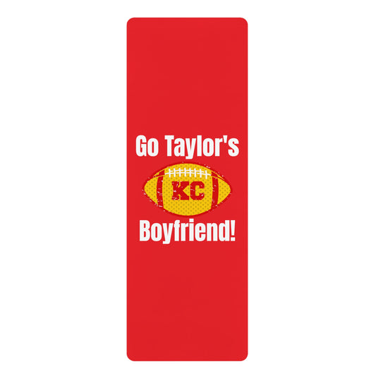 Go Taylor's Boyfriend Football Kelce and Swift Rubber Yoga Mat - Red